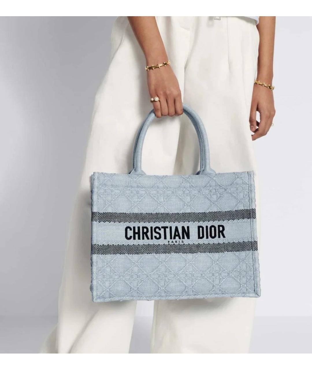 CHRISTIAN DIOR Голубая сумка тоут, фото 6