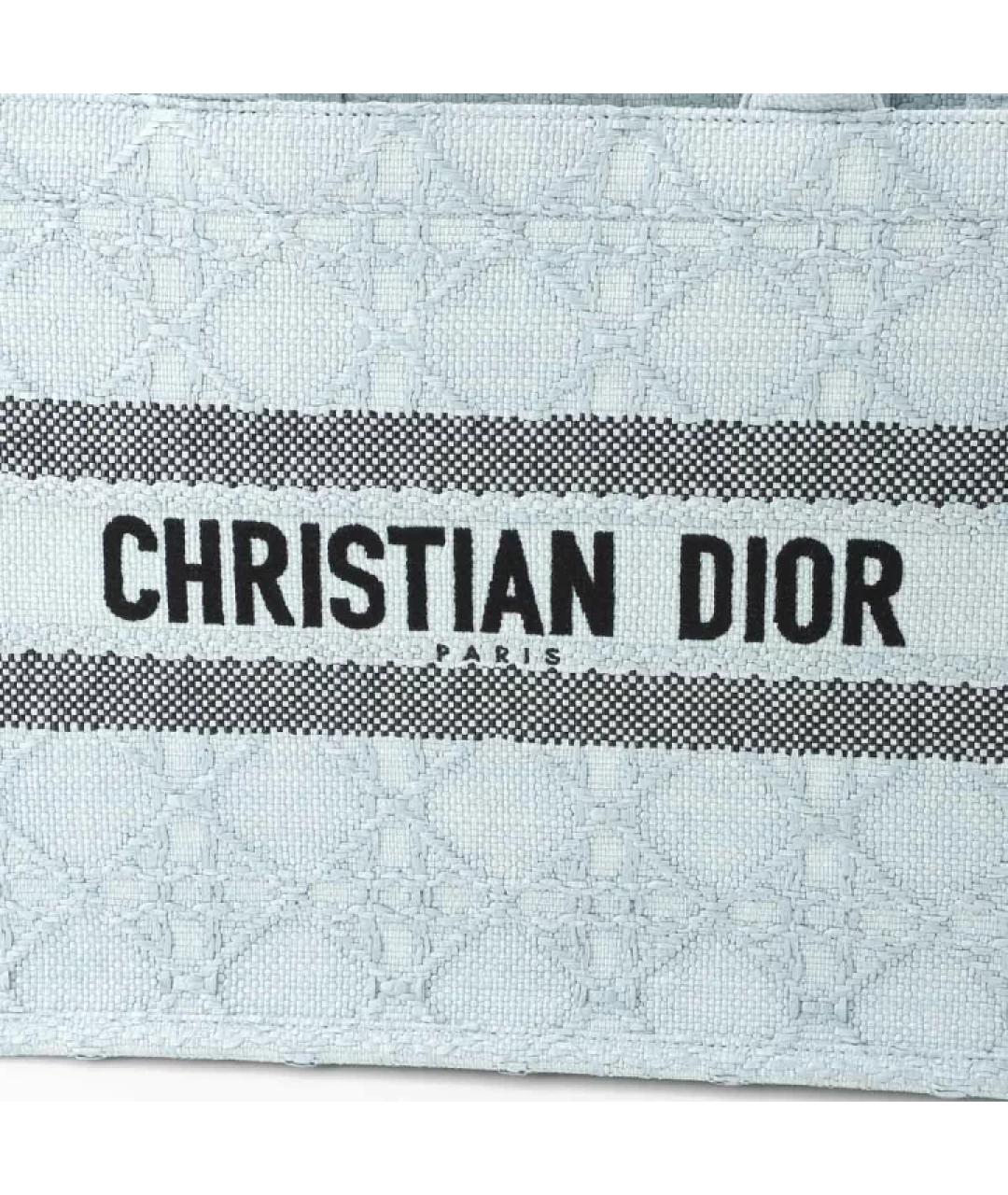 CHRISTIAN DIOR Голубая сумка тоут, фото 4