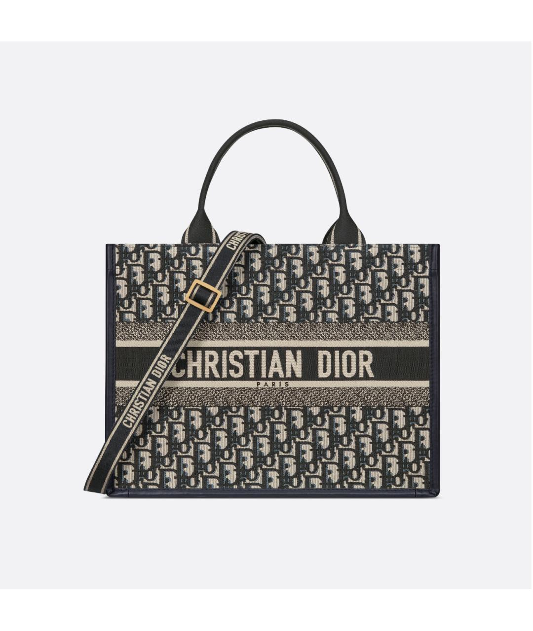 CHRISTIAN DIOR Синяя тканевая сумка тоут, фото 6