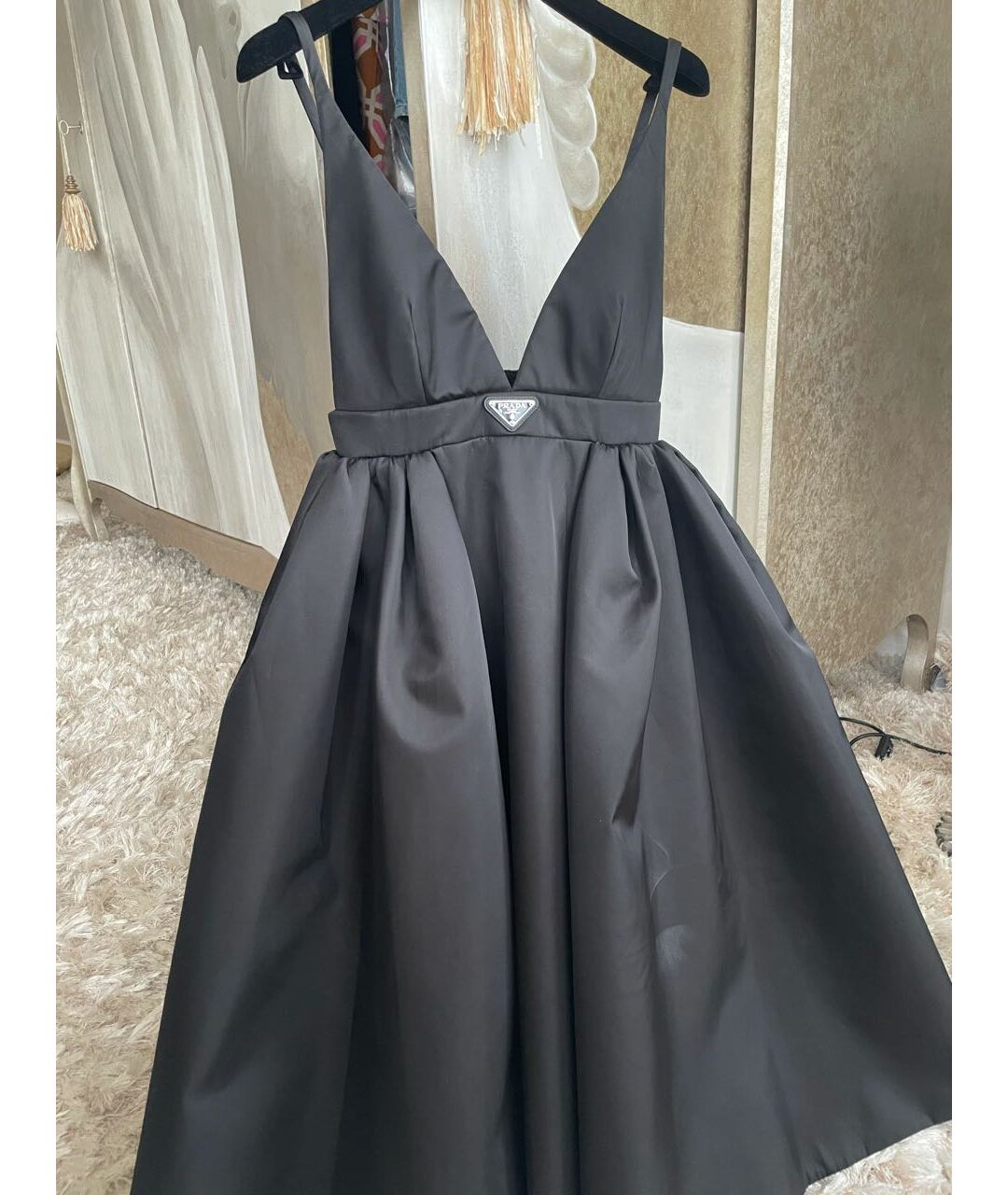 PRADA Черное полиэстеровое коктейльное платье, фото 5