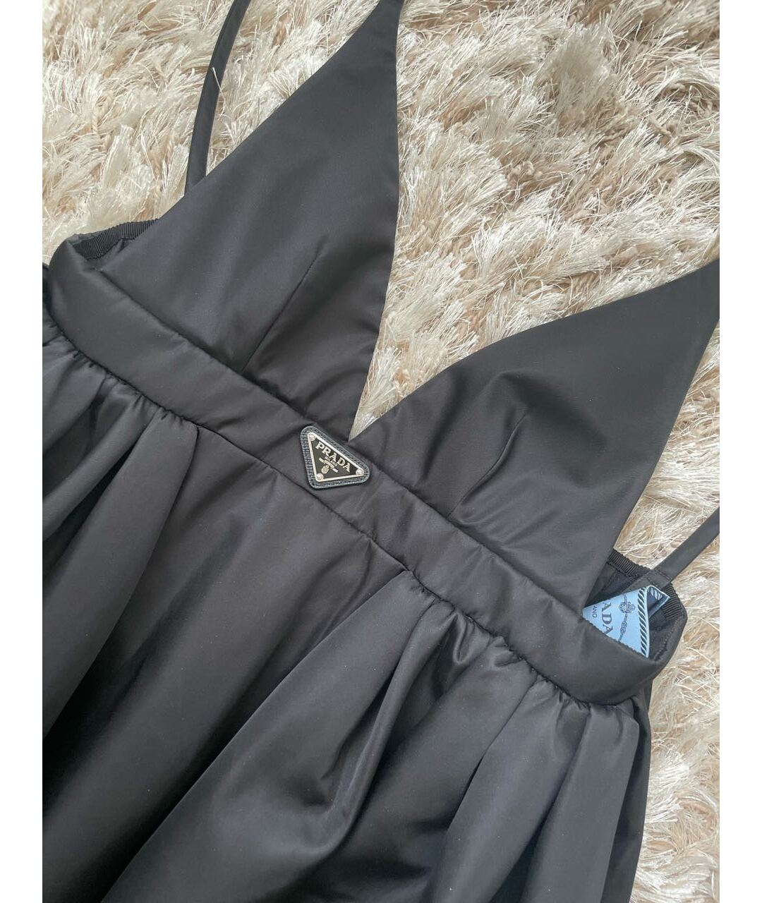 PRADA Черное полиэстеровое коктейльное платье, фото 4