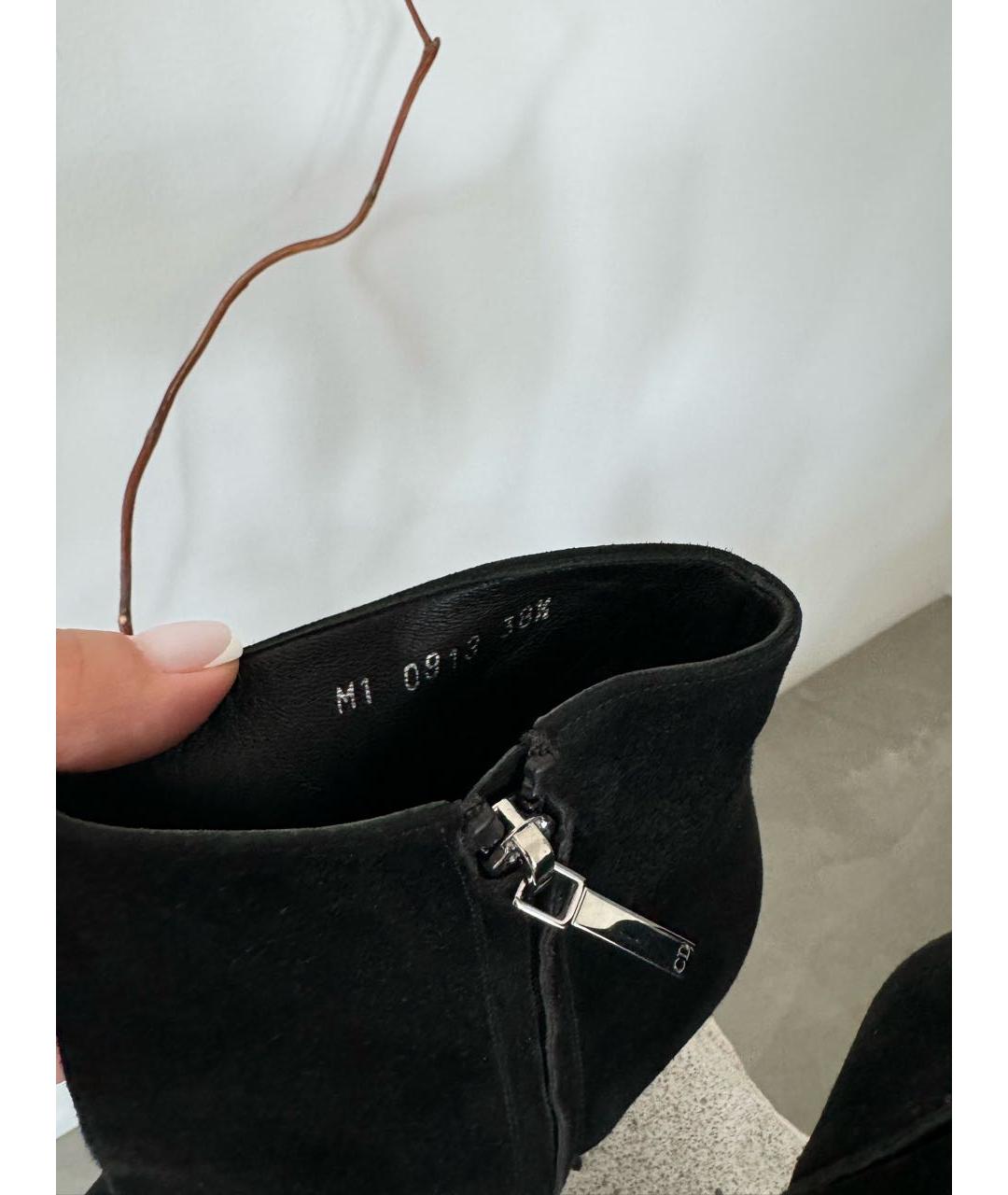 CHRISTIAN DIOR Черные замшевые ботильоны, фото 6