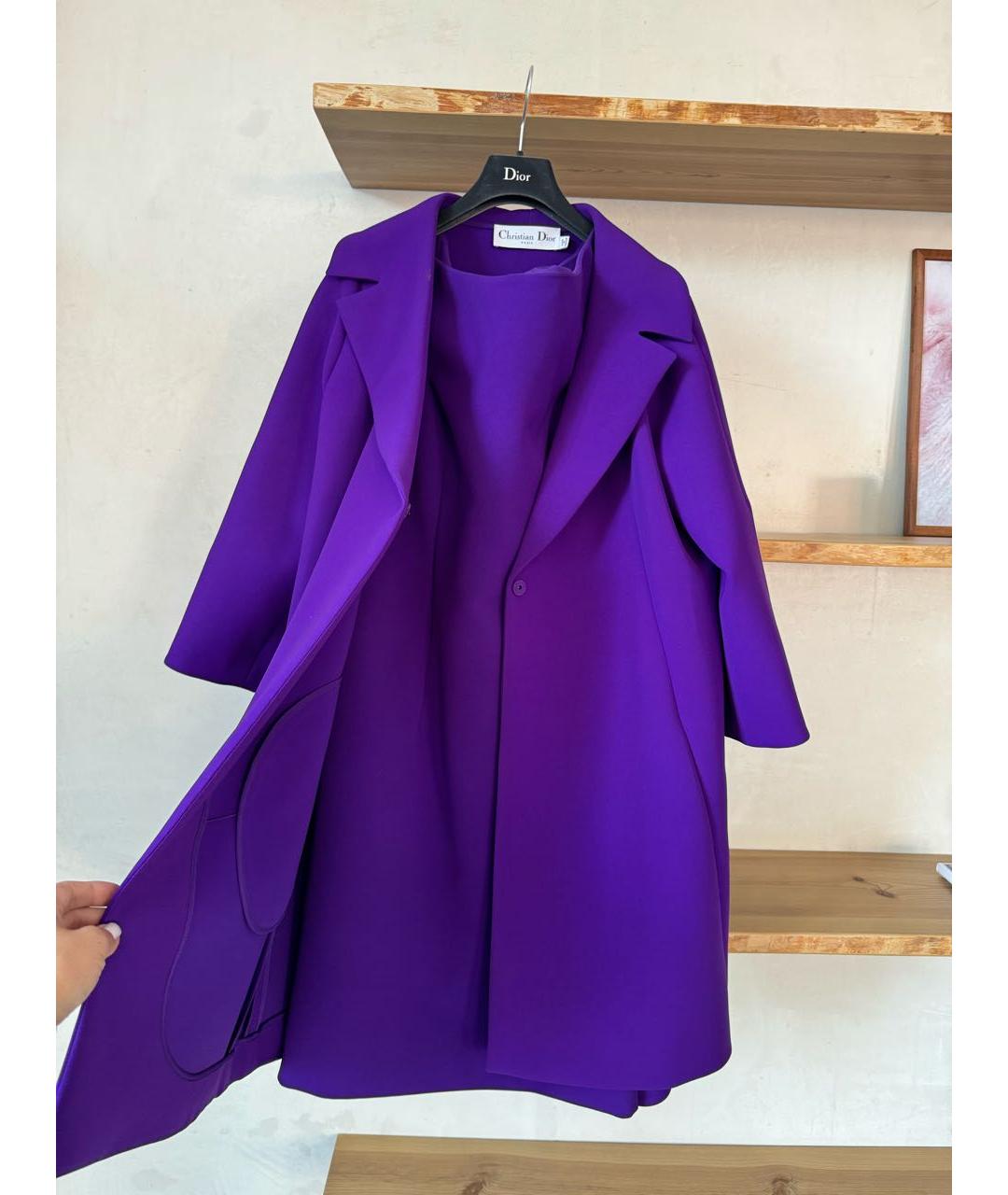CHRISTIAN DIOR Фиолетовое пальто, фото 3