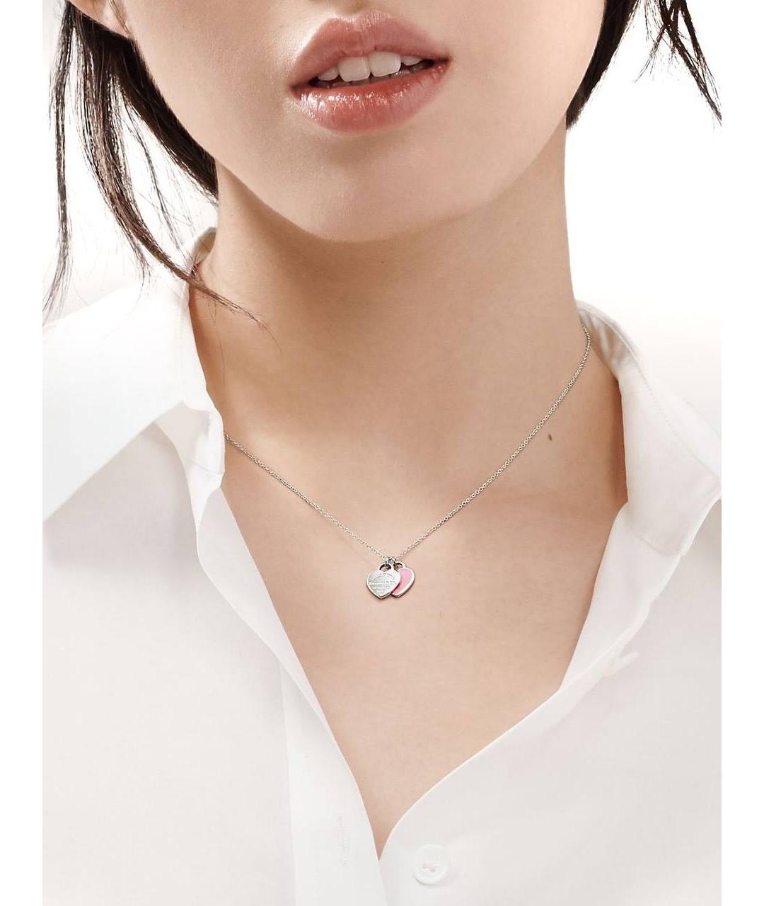 TIFFANY&CO Розовая серебряная подвеска, фото 2