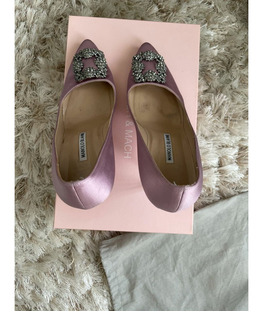 MANOLO BLAHNIK Розовые текстильные туфли, фото 3