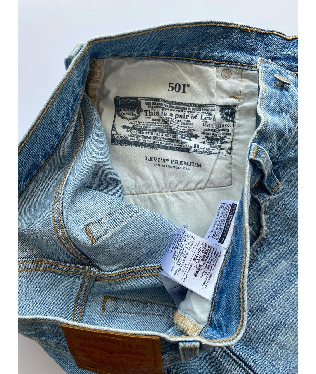 LEVI'S Голубые хлопковые шорты, фото 4