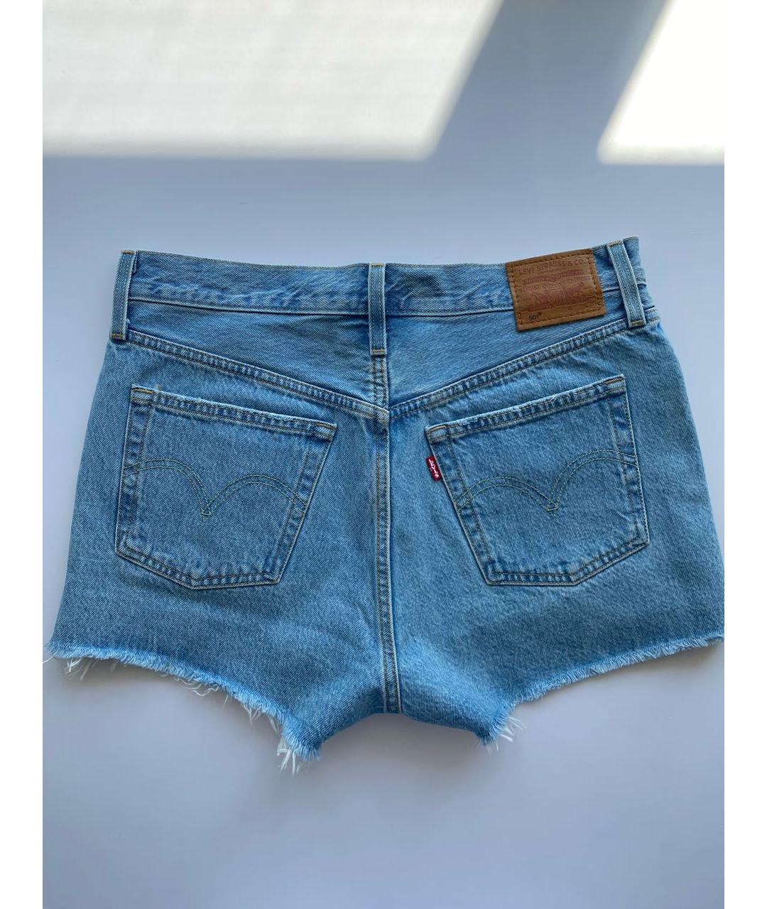 LEVI'S Голубые хлопковые шорты, фото 3