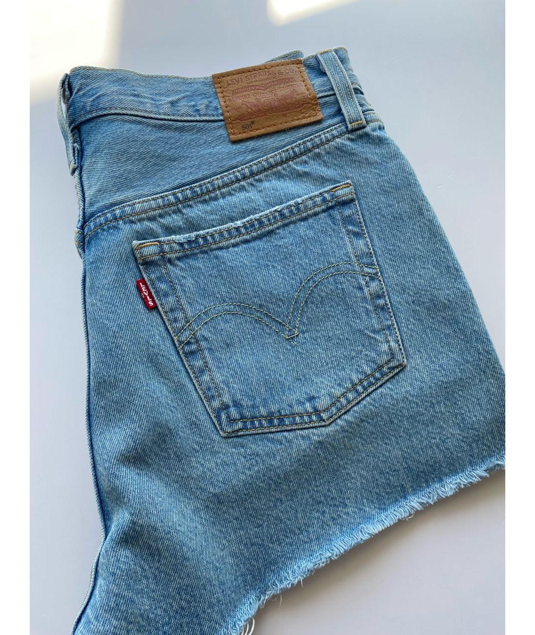 LEVI'S Голубые хлопковые шорты, фото 2