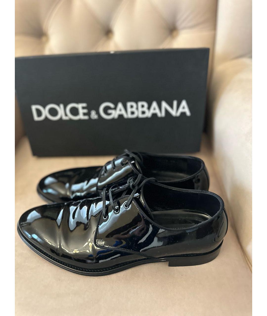 DOLCE&GABBANA Черные туфли из лакированной кожи, фото 6