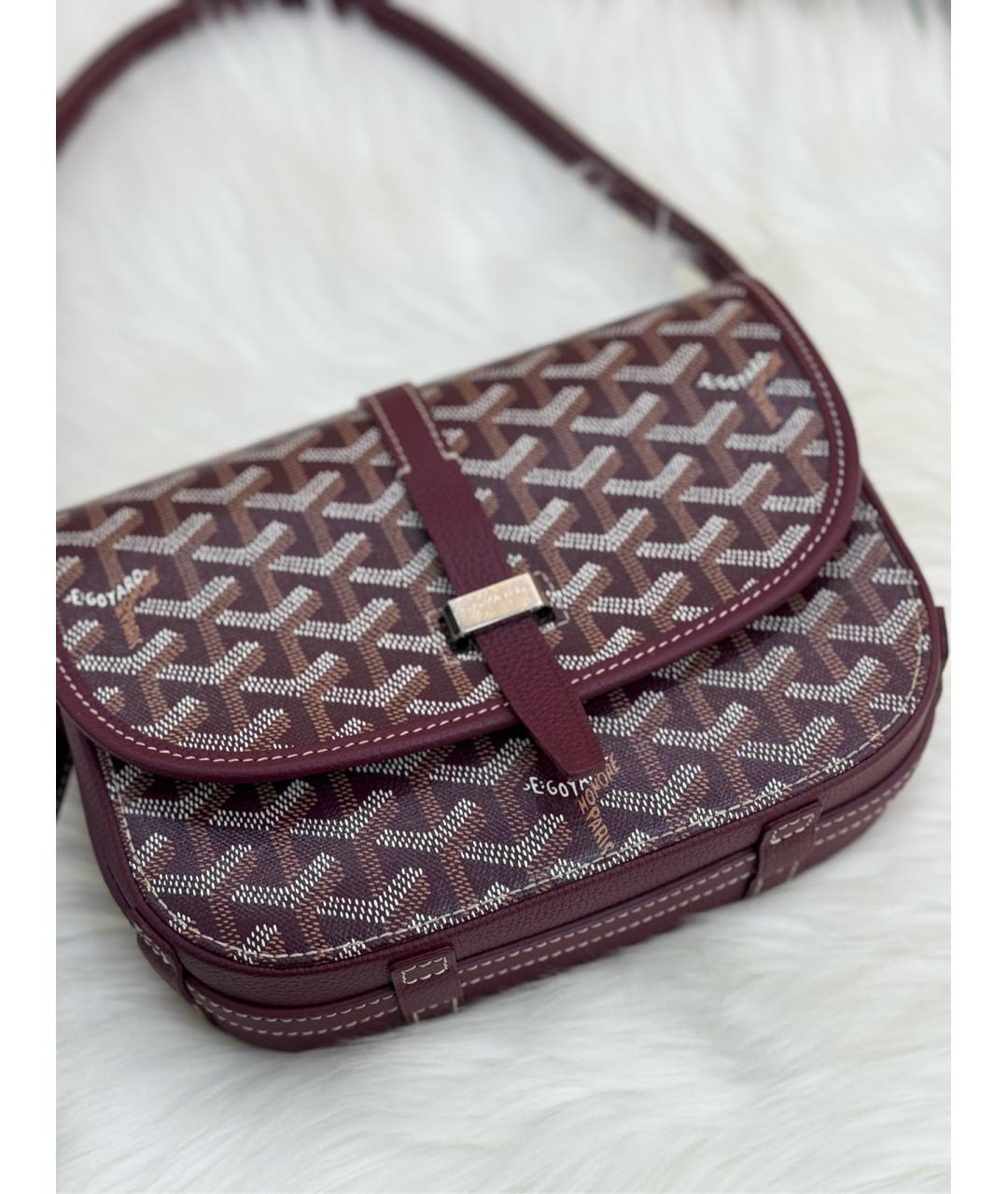 GOYARD Красная сумка через плечо из искусственной кожи, фото 5
