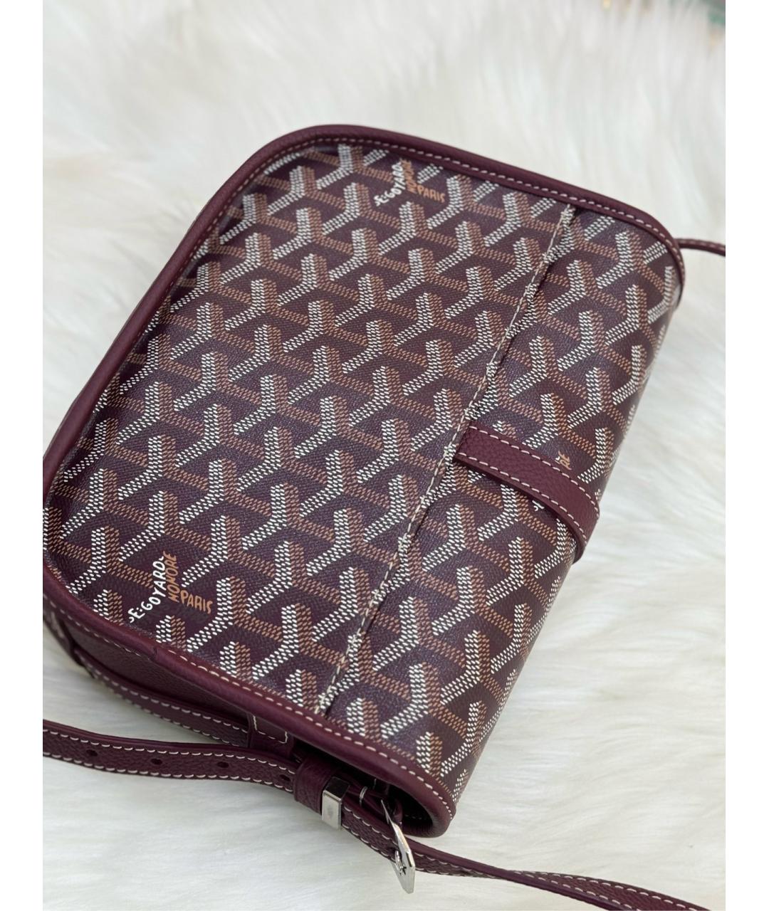 GOYARD Красная сумка через плечо из искусственной кожи, фото 6
