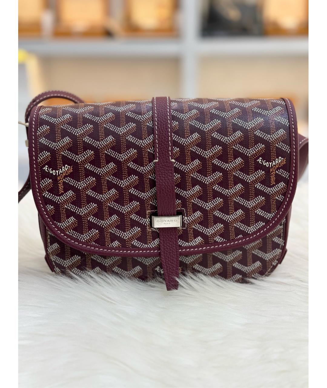 GOYARD Красная сумка через плечо из искусственной кожи, фото 7