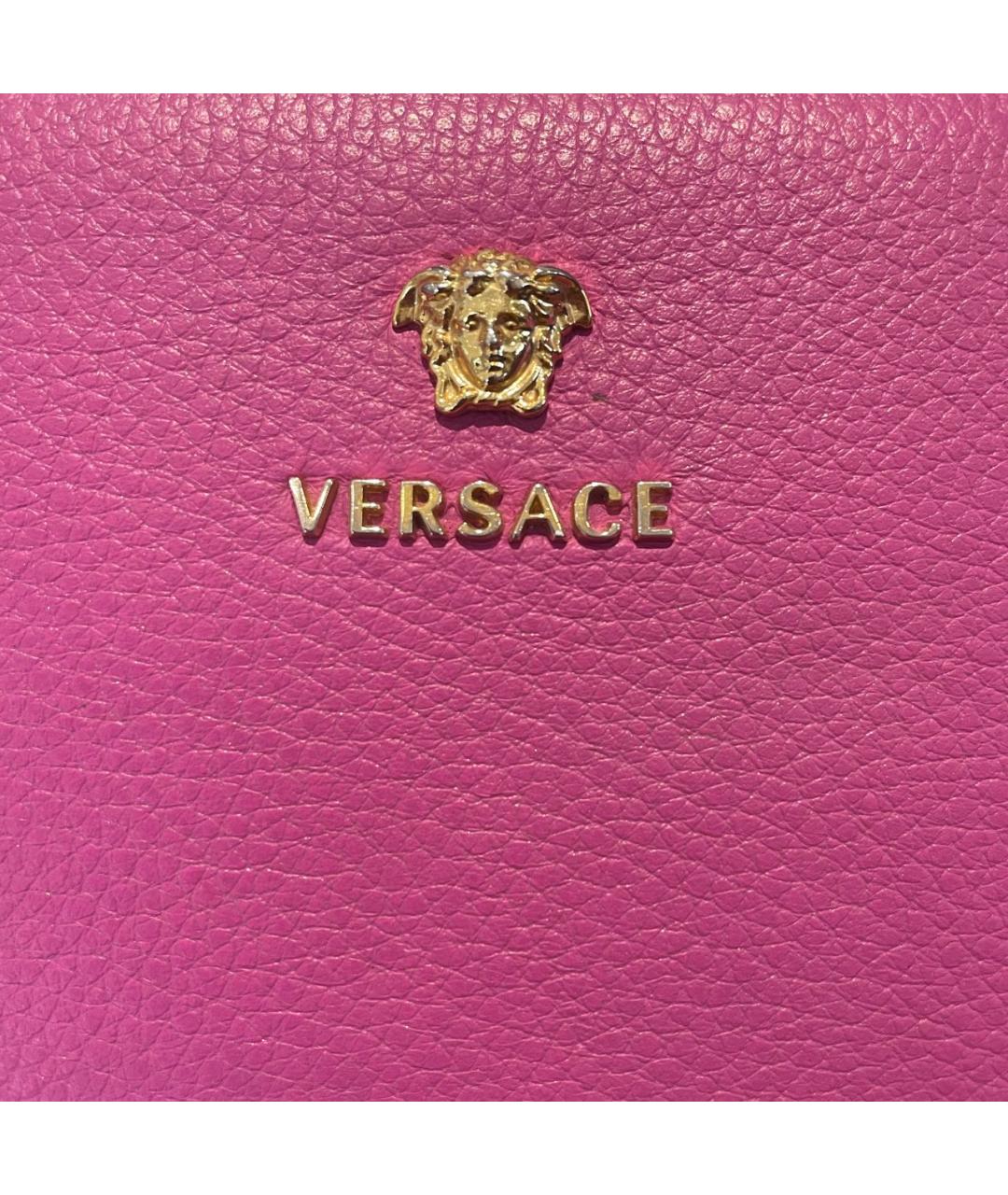 VERSACE Розовый кожаный кошелек, фото 4