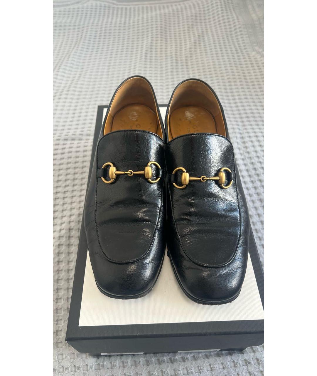 GUCCI Черные кожаные лоферы, фото 2