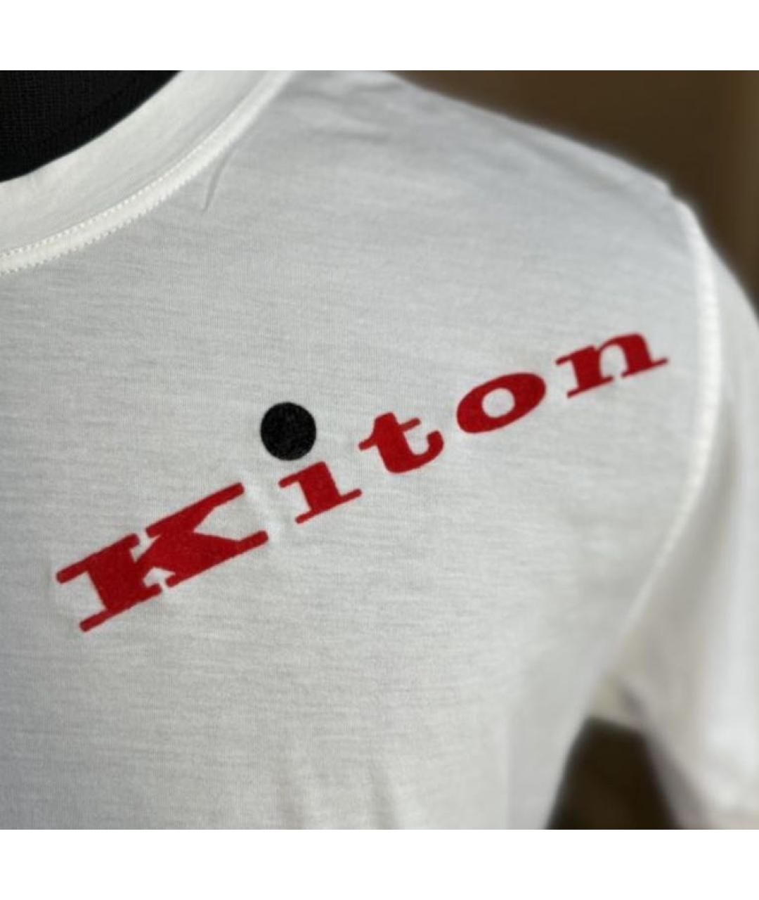 KITON Белая хлопковая футболка, фото 3