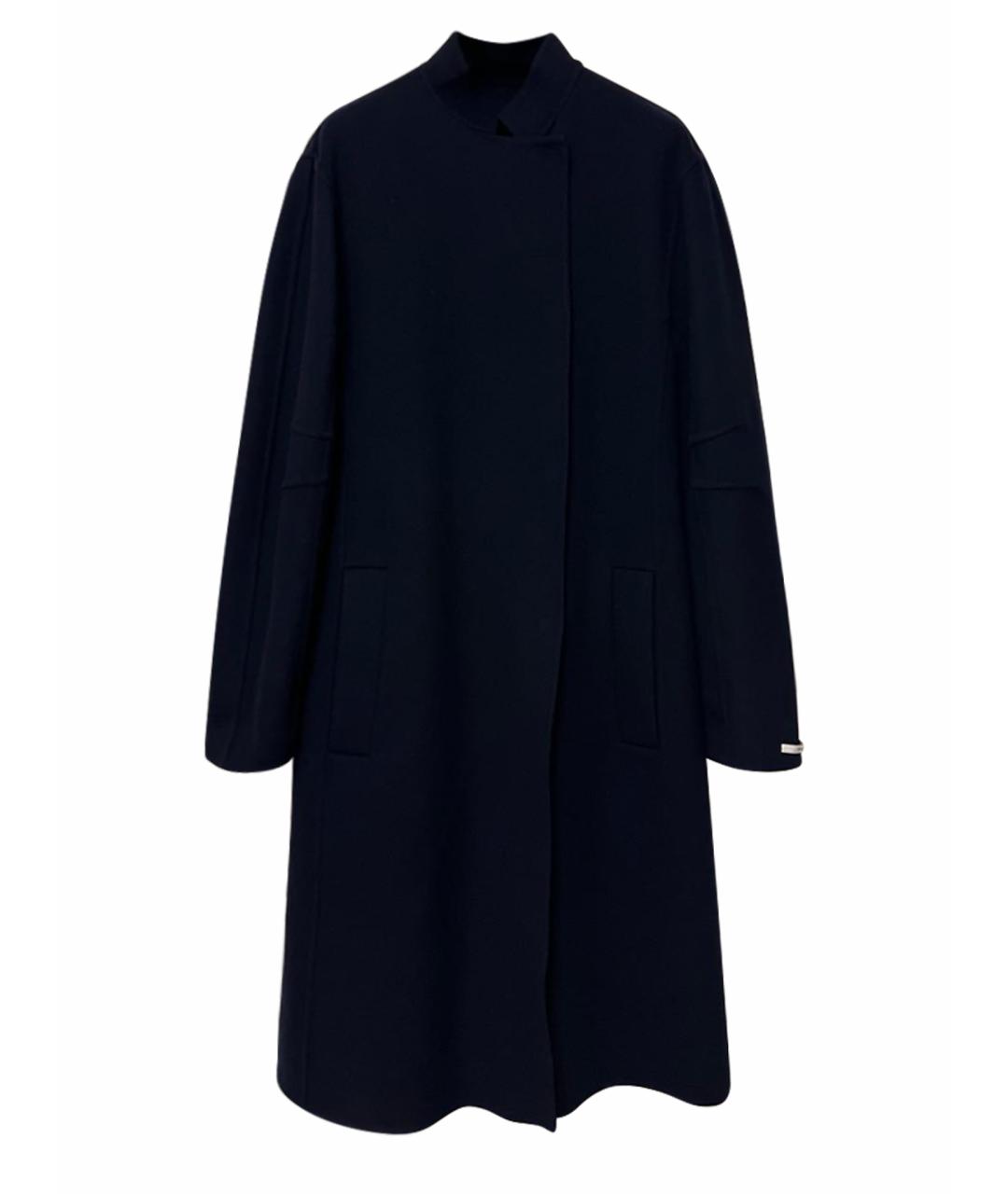 SPORTMAX Темно-синее шерстяное пальто, фото 1
