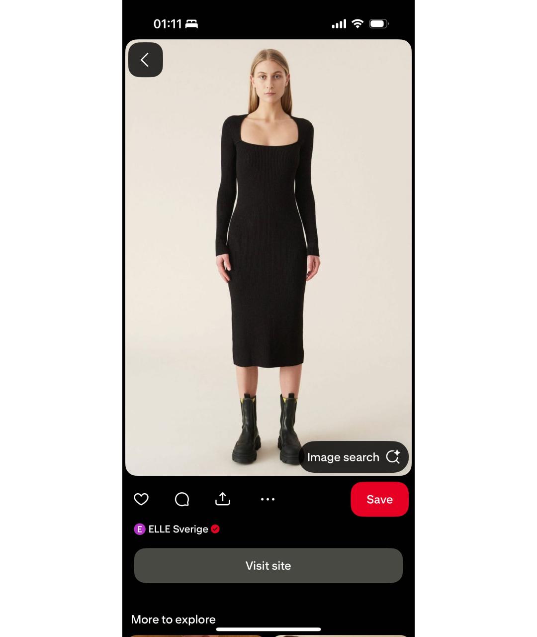 GANNI Черное вискозное повседневное платье, фото 8