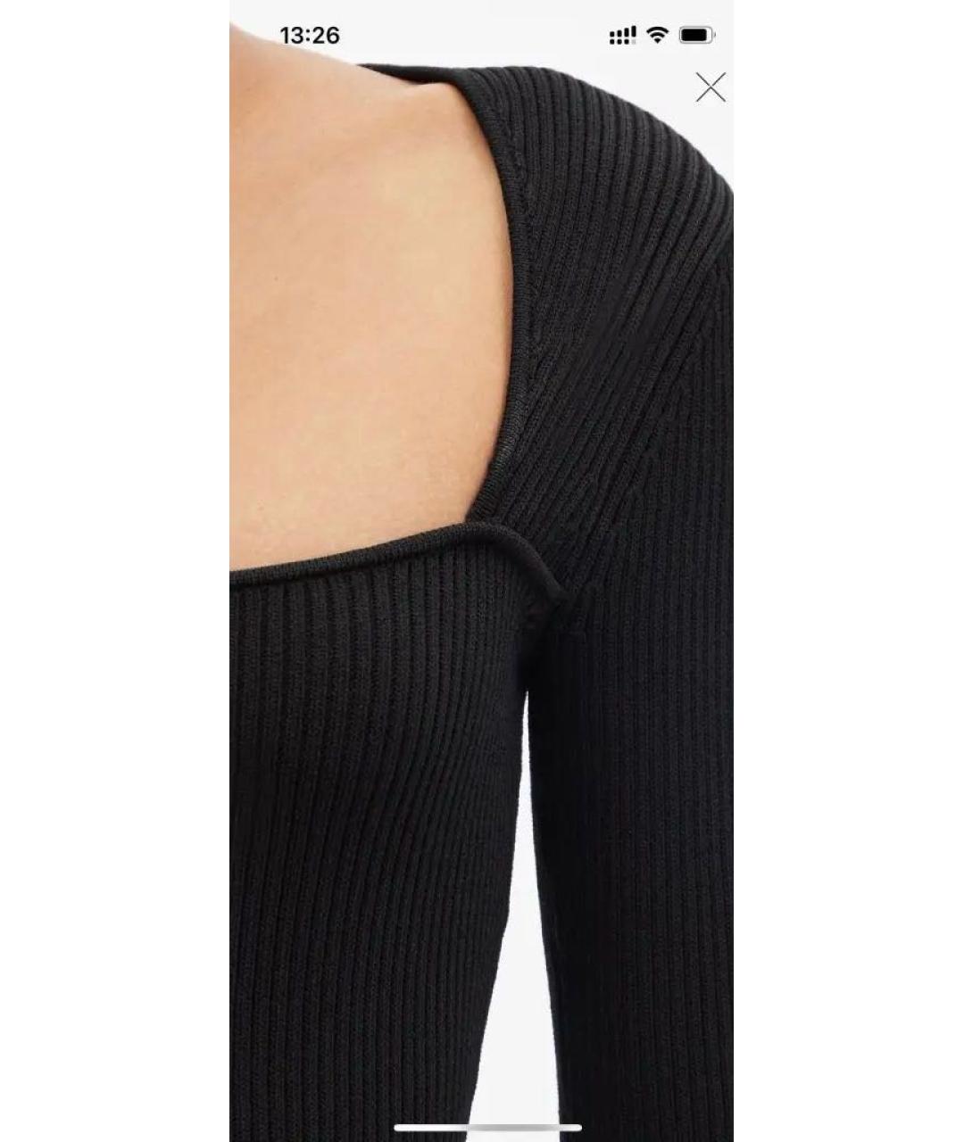 GANNI Черное вискозное повседневное платье, фото 4