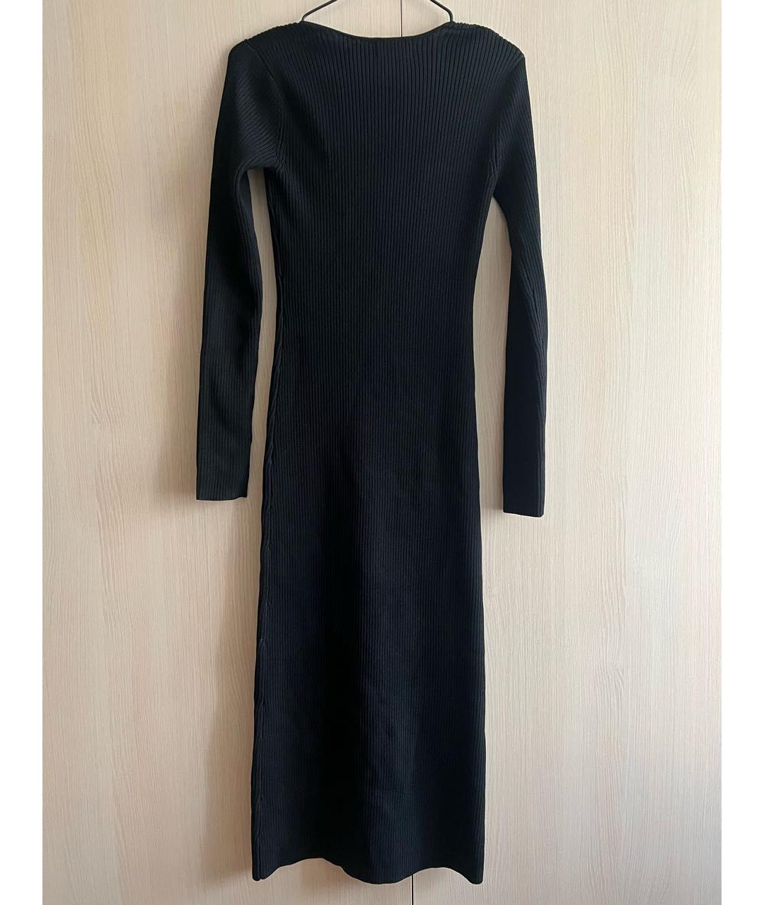 GANNI Черное вискозное повседневное платье, фото 2