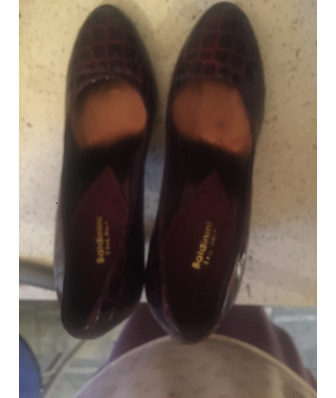 BALDININI Бордовые кожаные туфли, фото 3