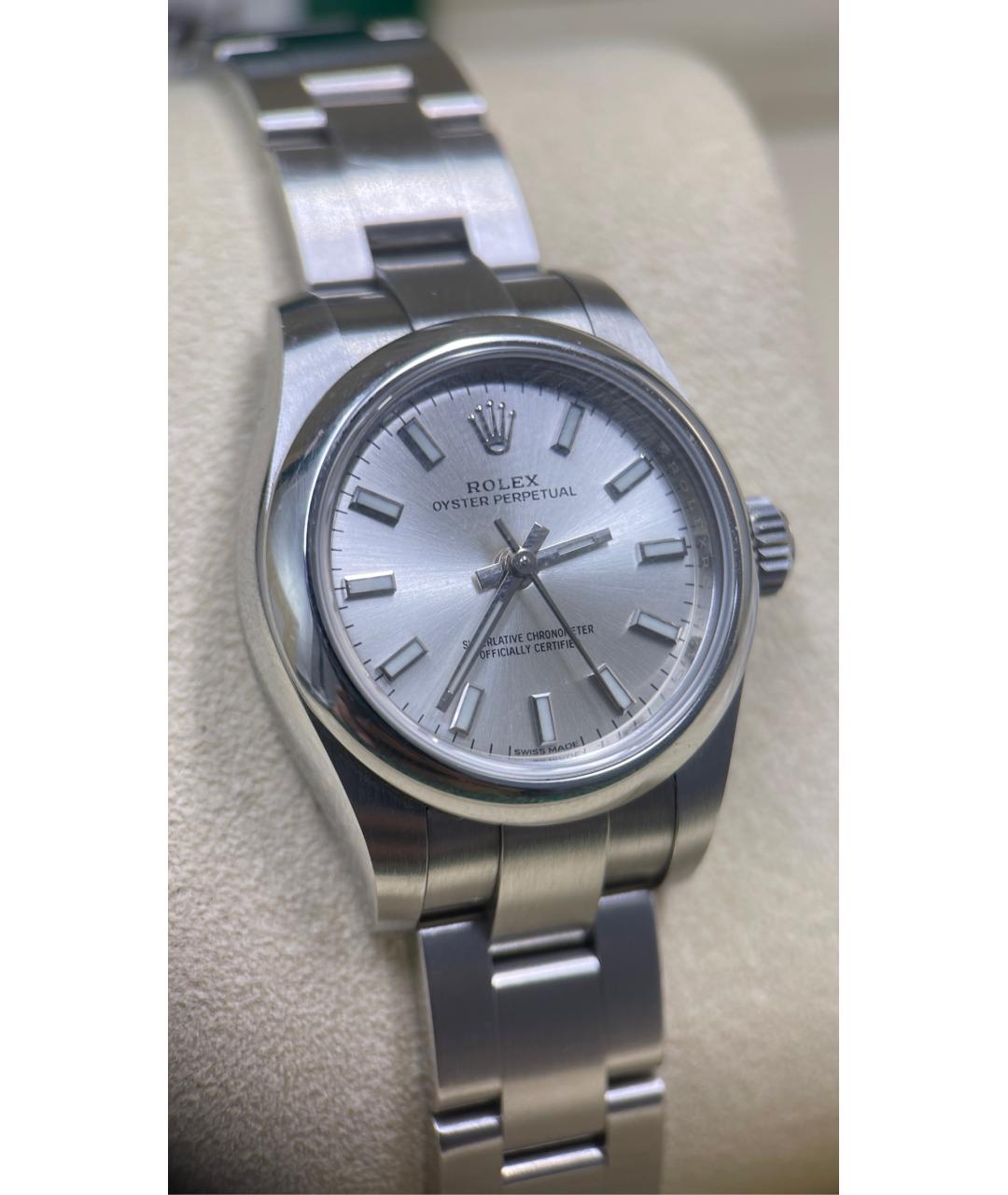ROLEX Серебряные металлические часы, фото 5
