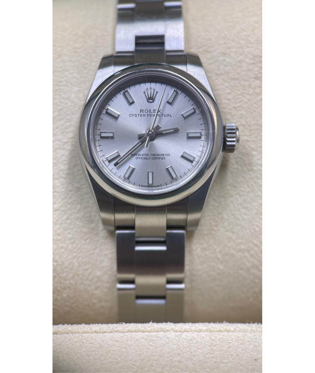 ROLEX Серебряные металлические часы, фото 9