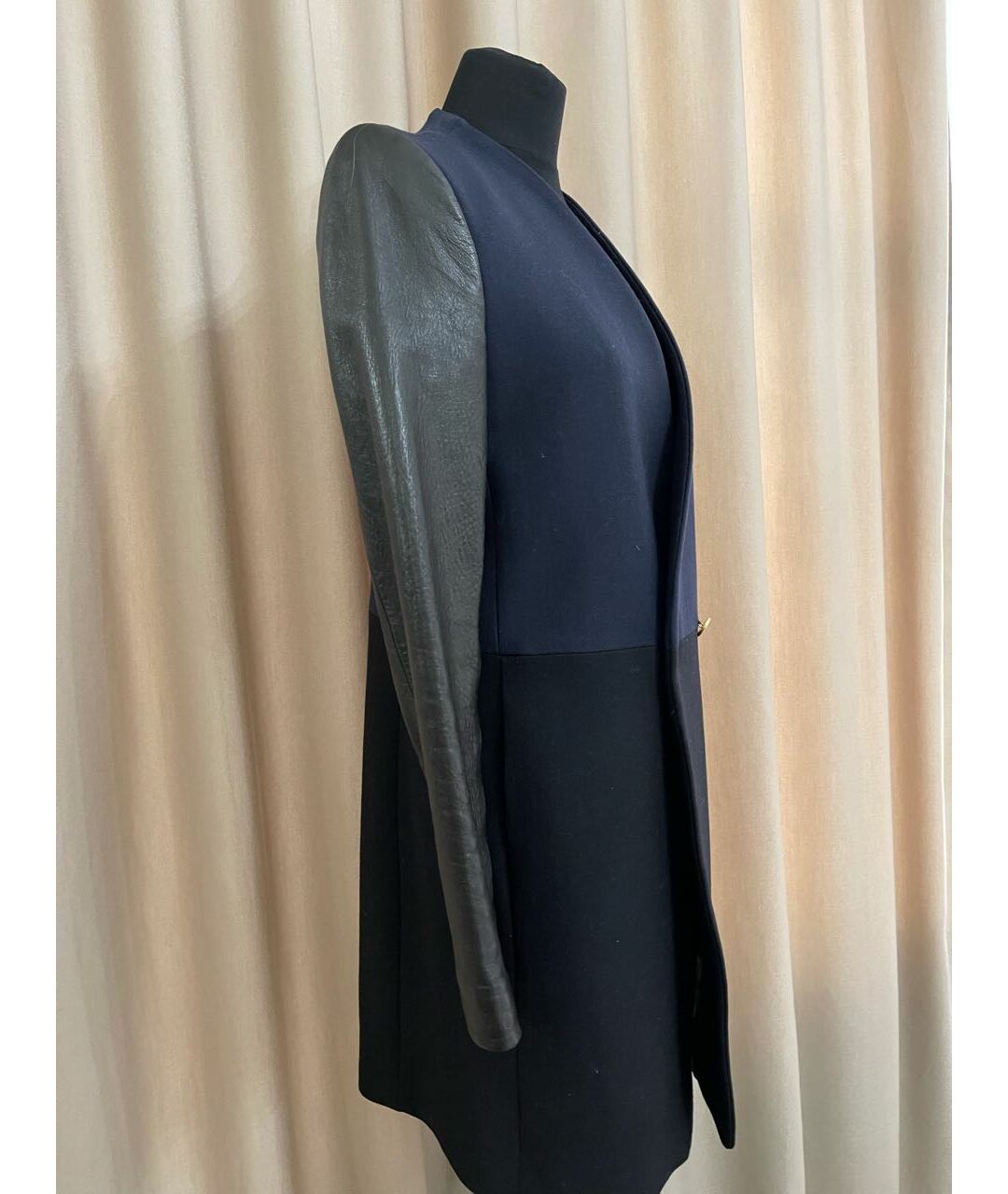 DKNY Темно-синее шерстяное пальто, фото 2