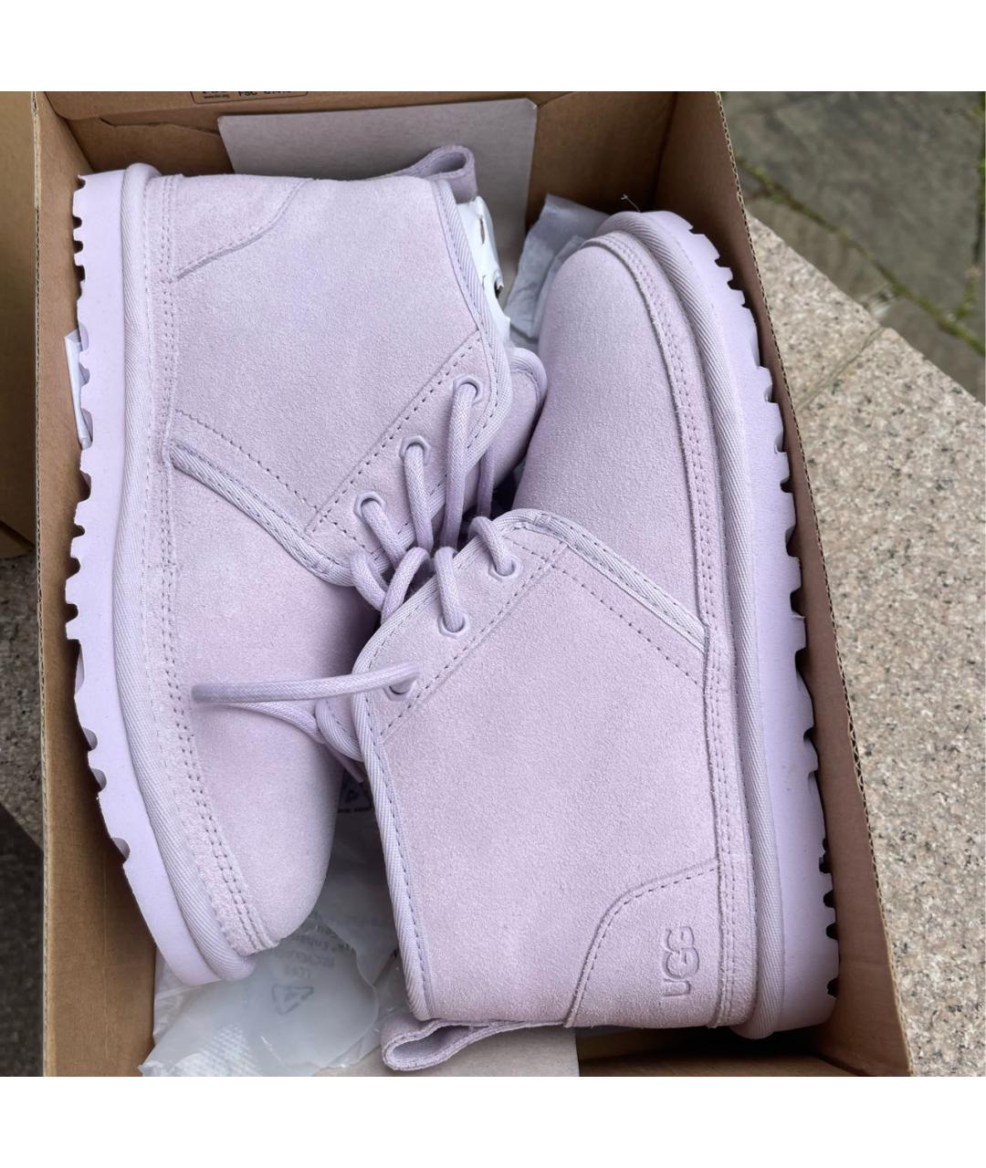 UGG AUSTRALIA Фиолетовые замшевые ботинки, фото 8