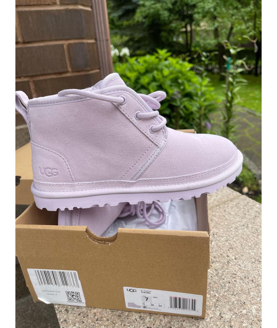 UGG AUSTRALIA Фиолетовые замшевые ботинки, фото 9
