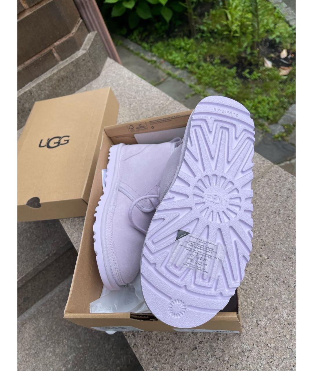UGG AUSTRALIA Фиолетовые замшевые ботинки, фото 5