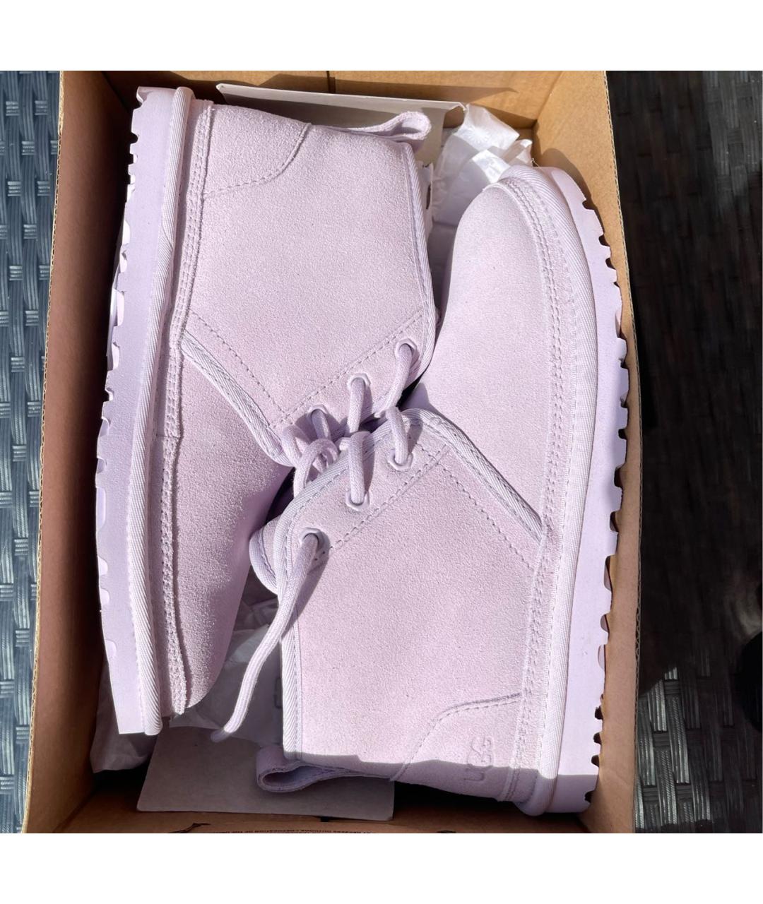 UGG AUSTRALIA Фиолетовые замшевые ботинки, фото 3