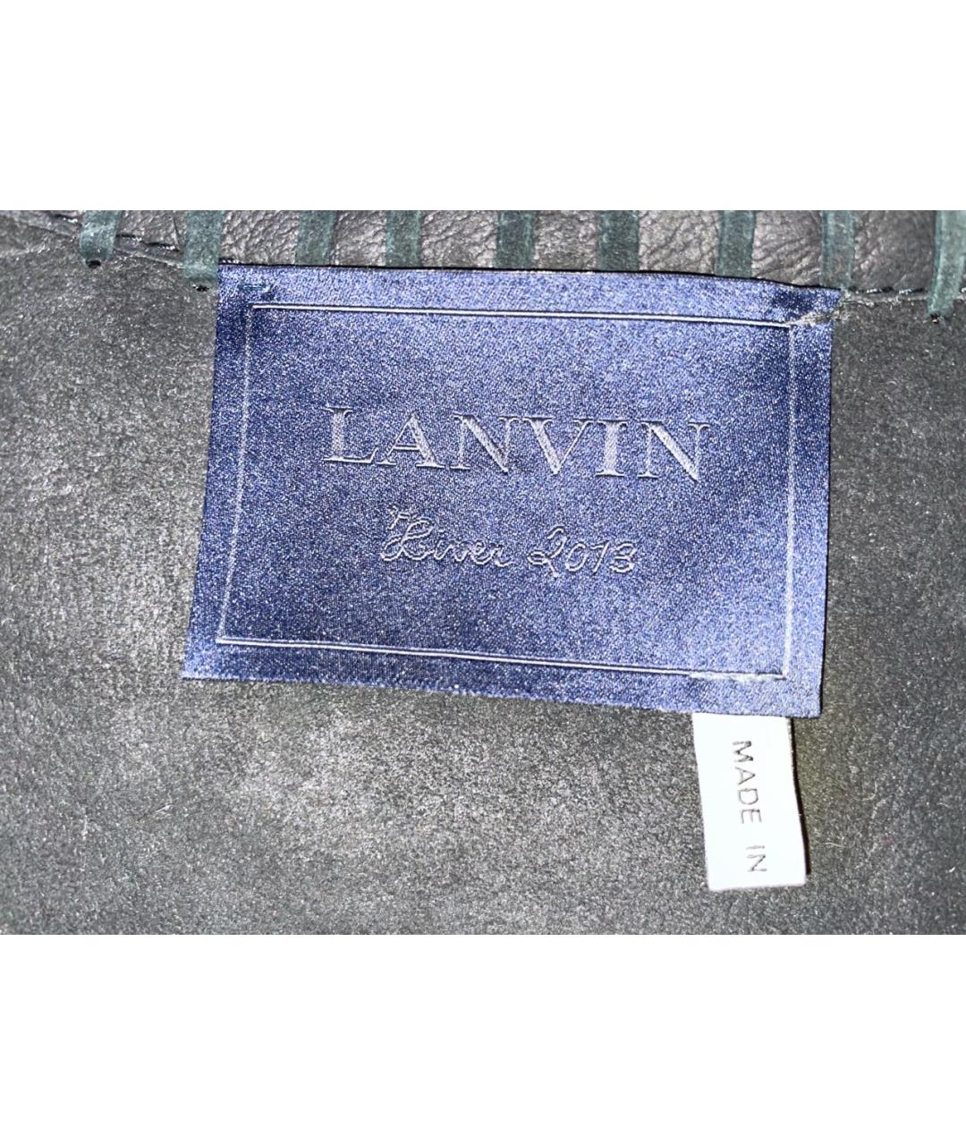 LANVIN Черная дубленка/шуба из экзотической кожи, фото 2