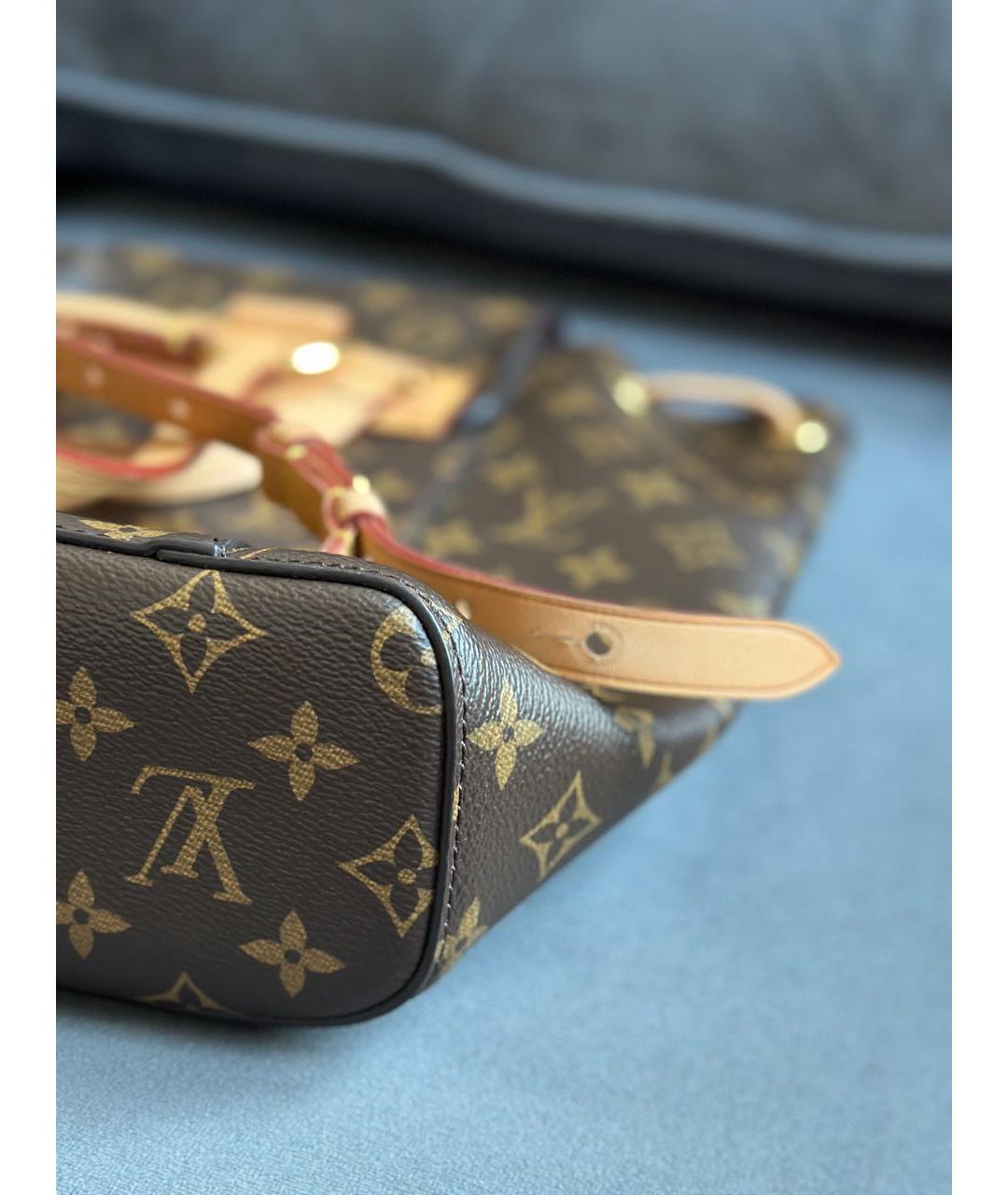 LOUIS VUITTON Коричневый кожаный рюкзак, фото 6