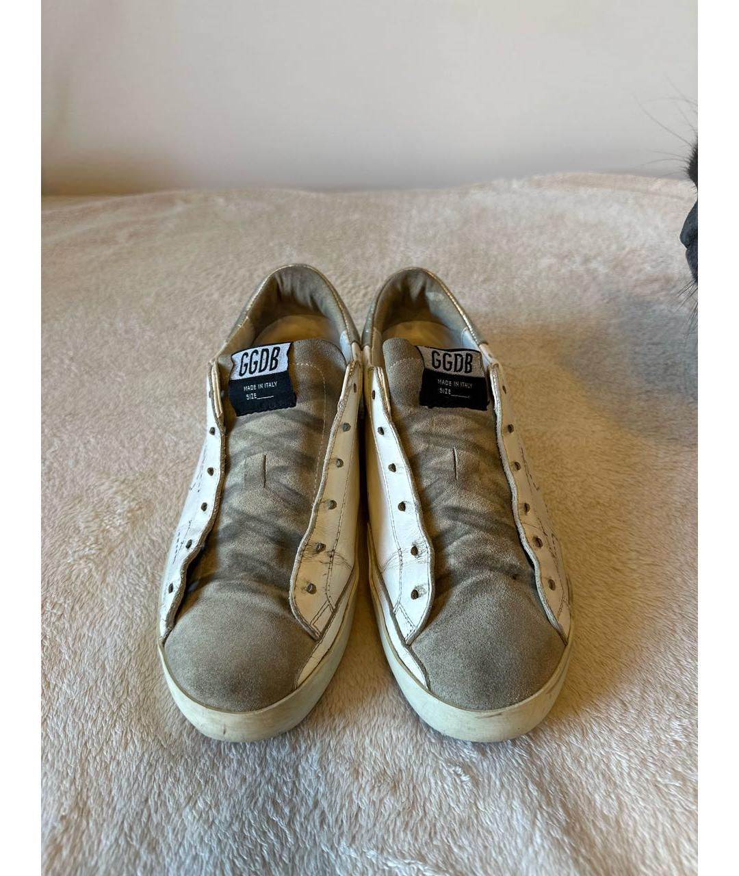 GOLDEN GOOSE DELUXE BRAND Белые кожаные кеды, фото 2