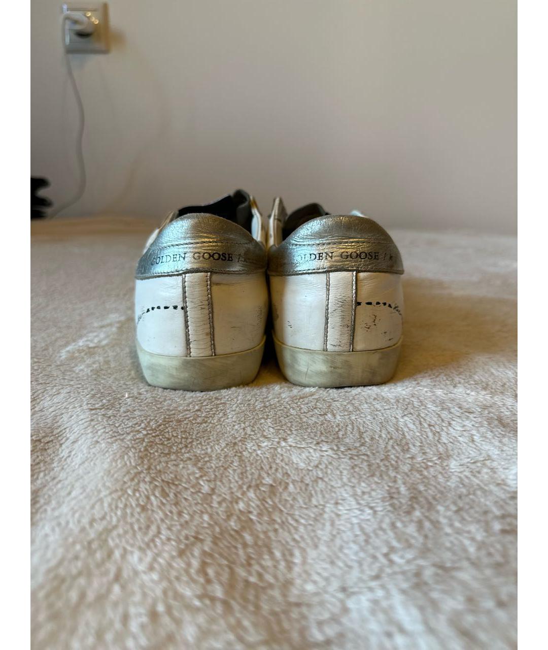 GOLDEN GOOSE DELUXE BRAND Белые кожаные кеды, фото 4