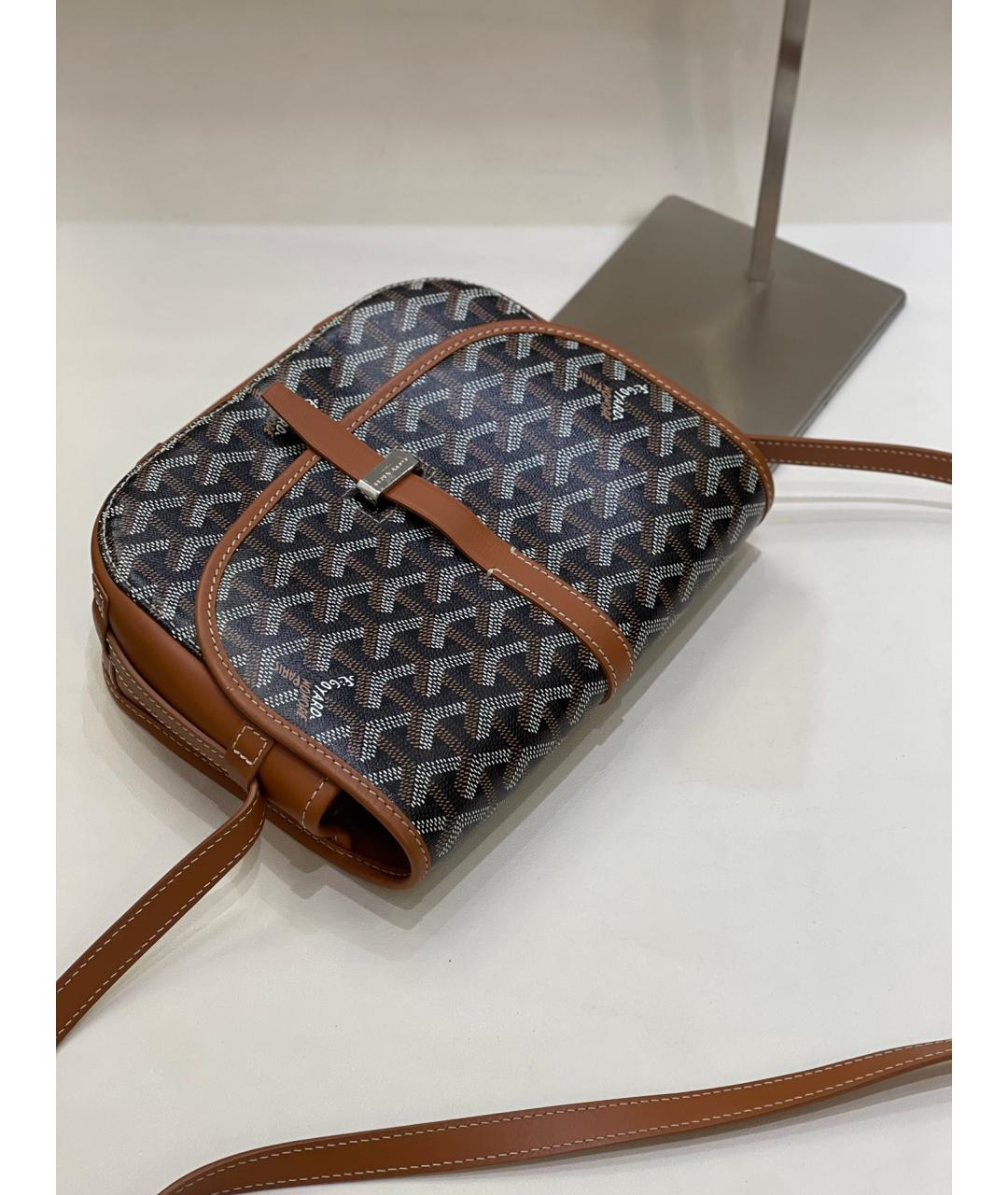 GOYARD Черная сумка через плечо из искусственной кожи, фото 7