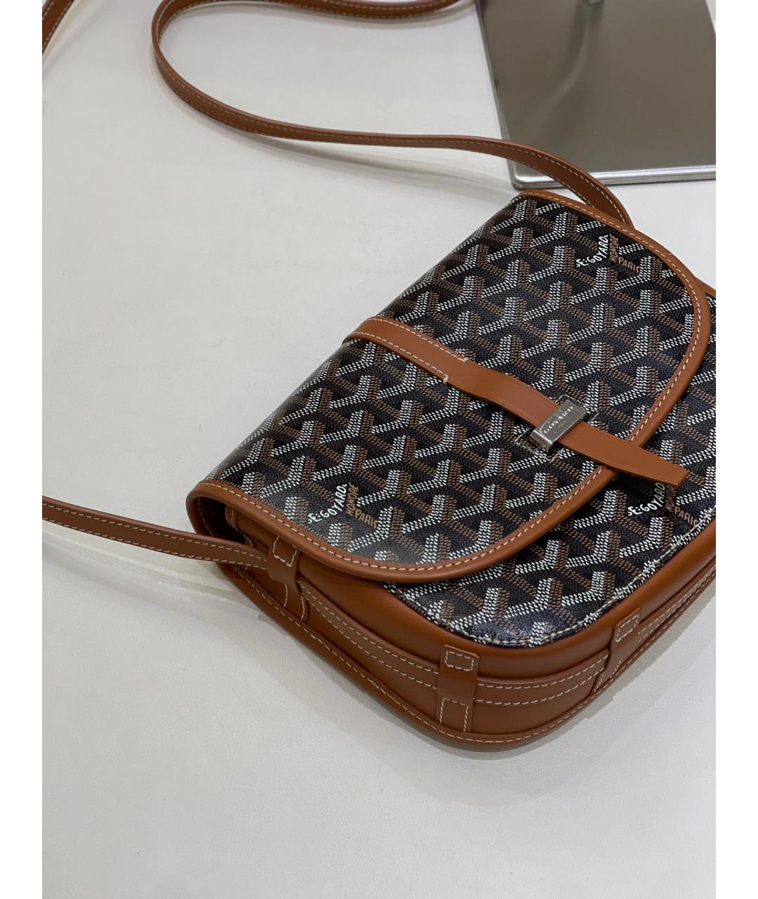 GOYARD Черная сумка через плечо из искусственной кожи, фото 5