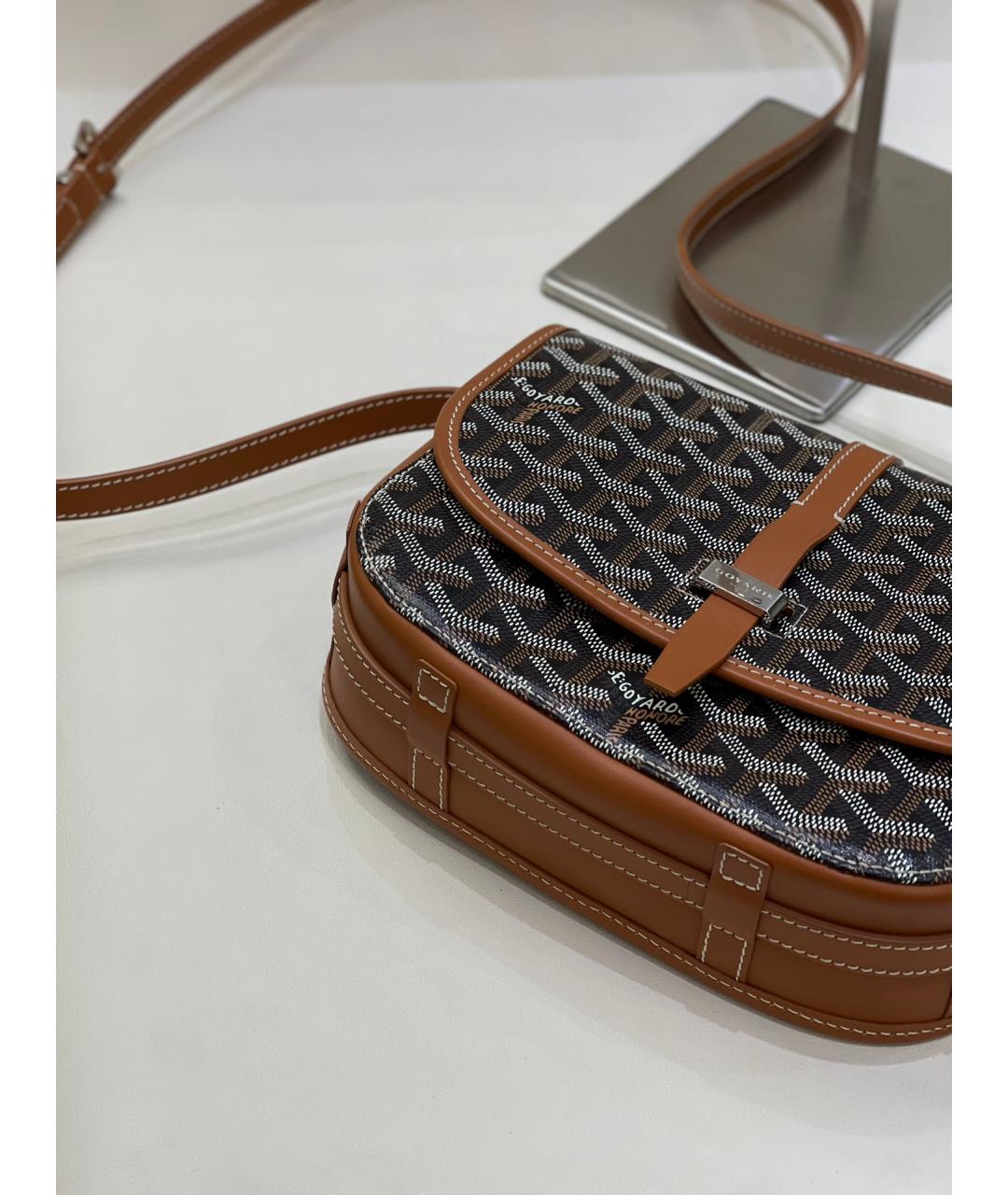 GOYARD Черная сумка через плечо из искусственной кожи, фото 4