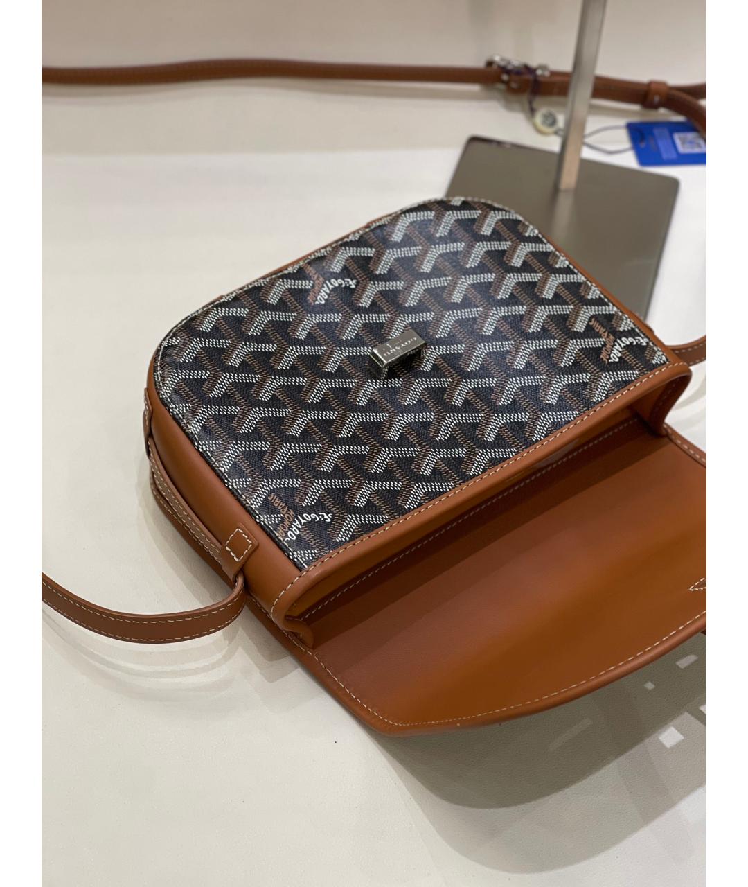 GOYARD Черная сумка через плечо из искусственной кожи, фото 9