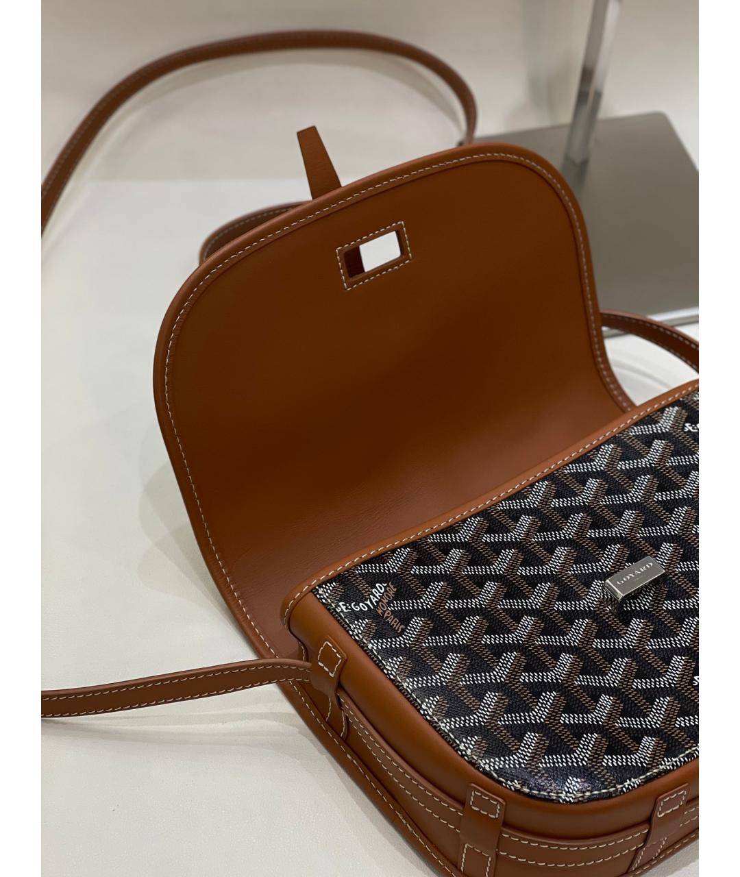 GOYARD Черная сумка через плечо из искусственной кожи, фото 6