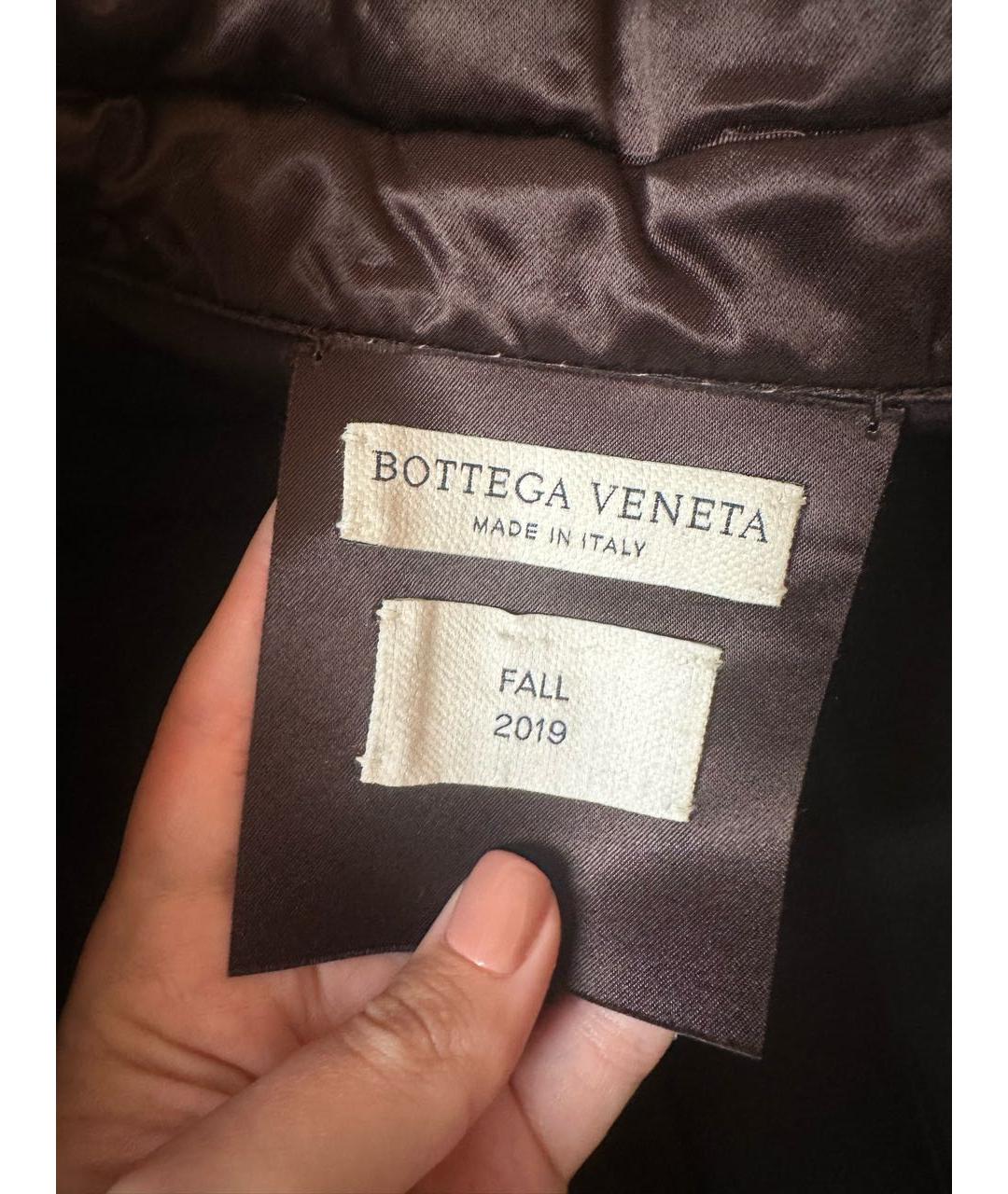 BOTTEGA VENETA Коричневое вискозное пальто, фото 5