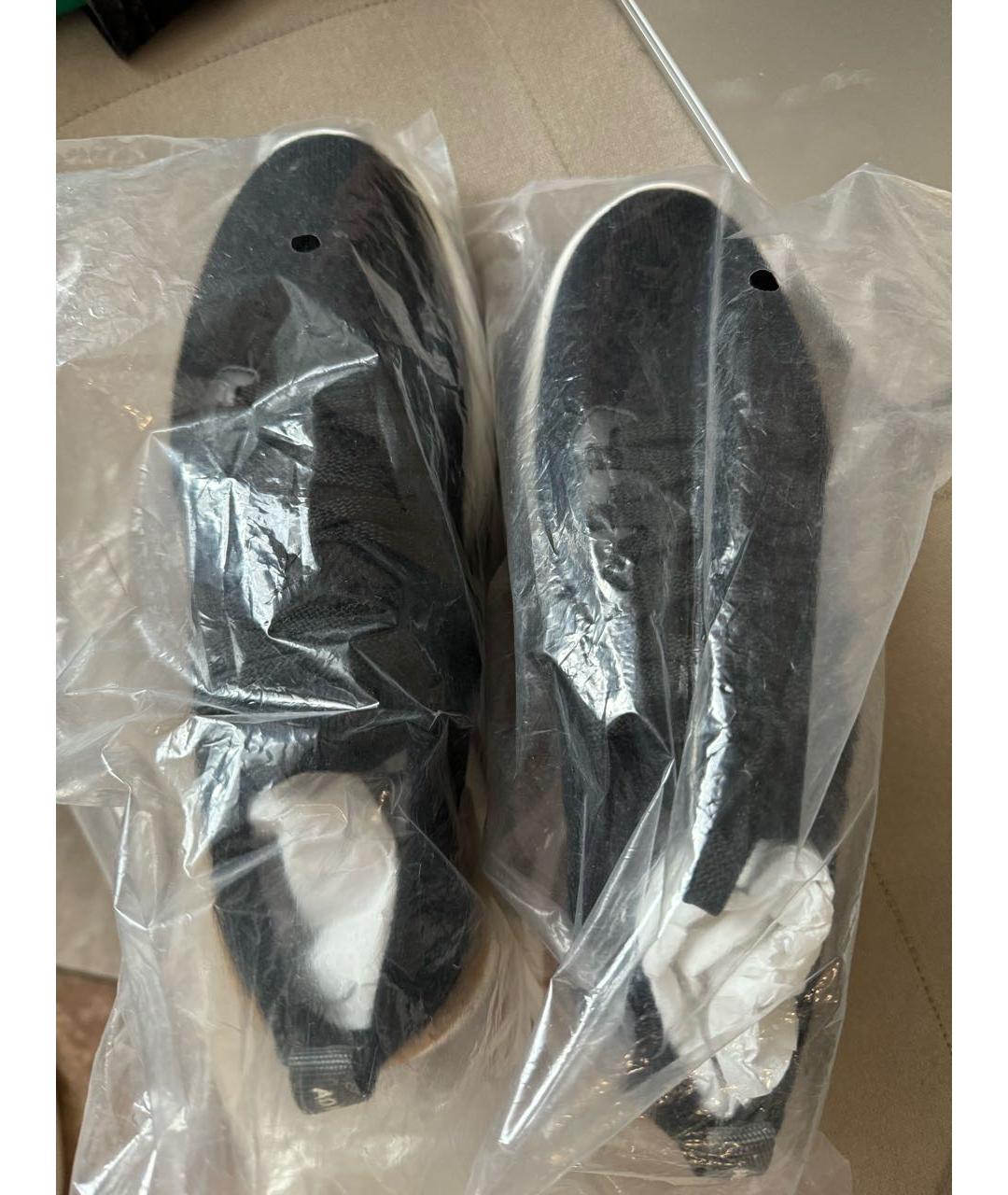 BRUNELLO CUCINELLI Черные текстильные низкие кроссовки / кеды, фото 5