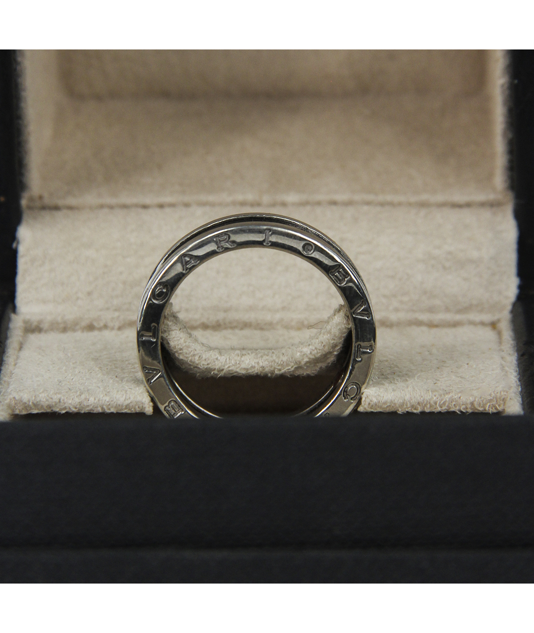 BULGARI Серое серебряное кольцо, фото 3