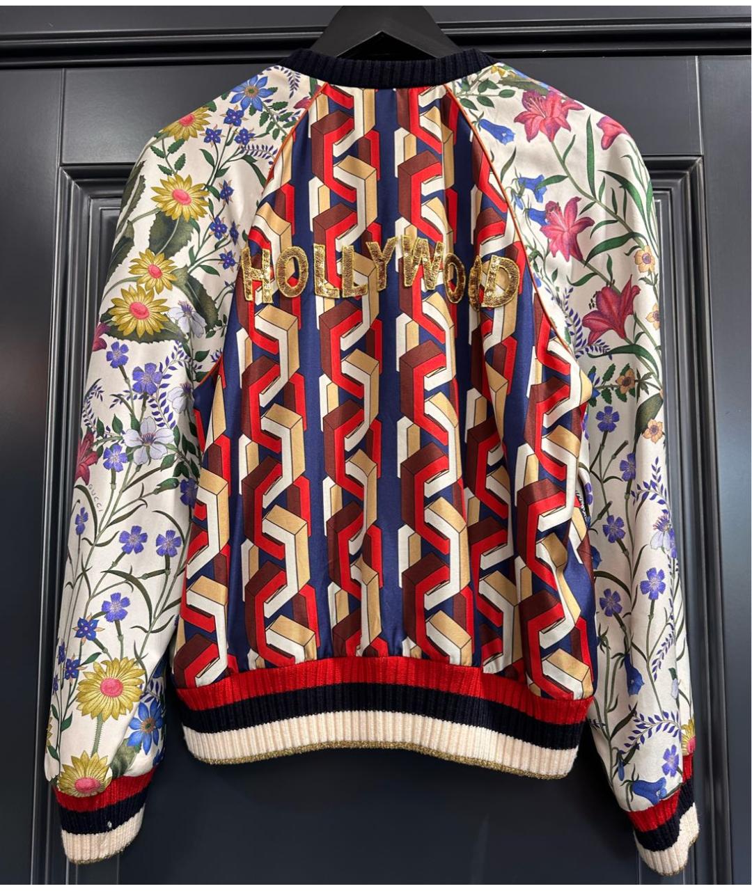 GUCCI Бордовая полиэстеровая куртка, фото 2