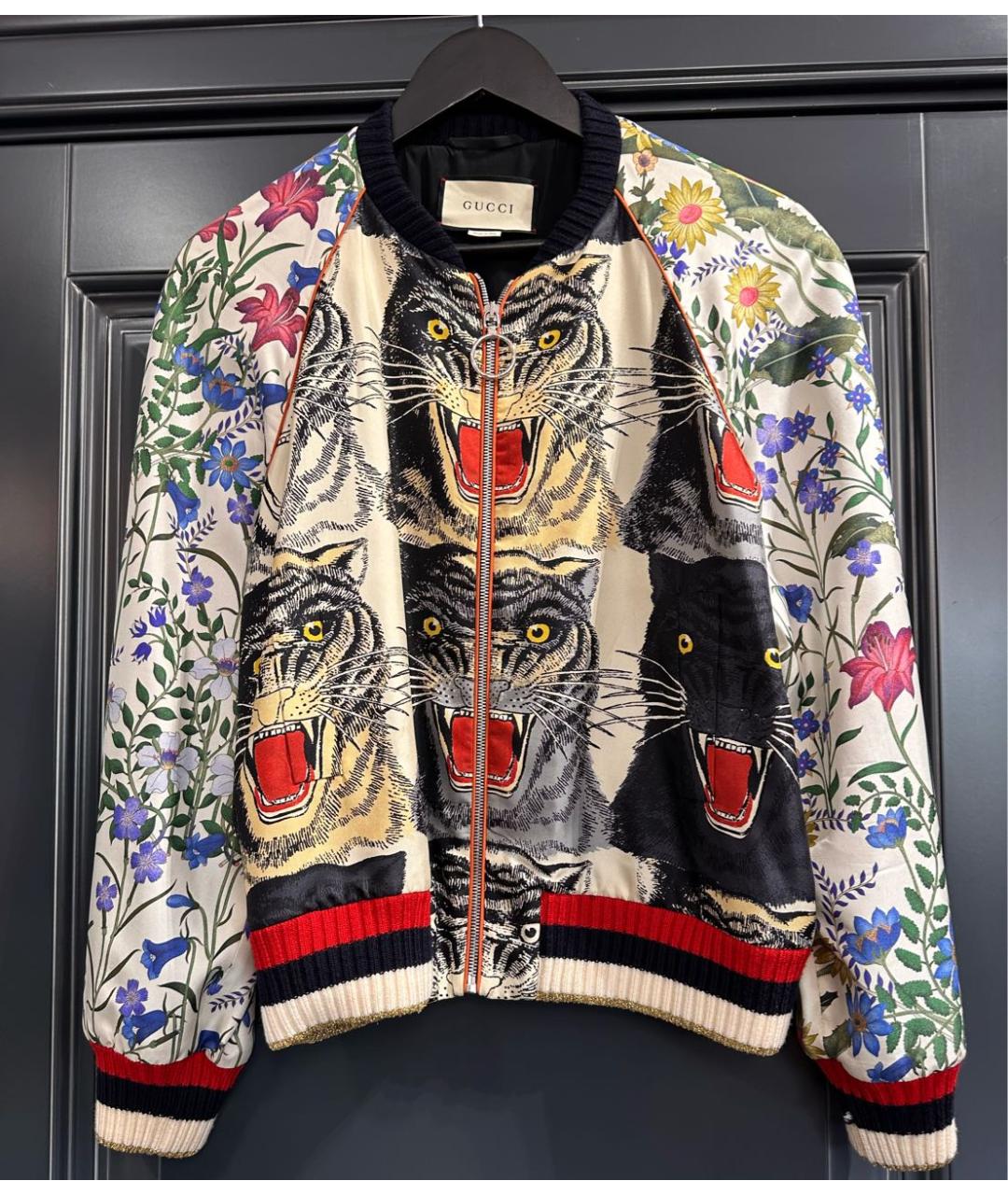 GUCCI Бордовая полиэстеровая куртка, фото 7