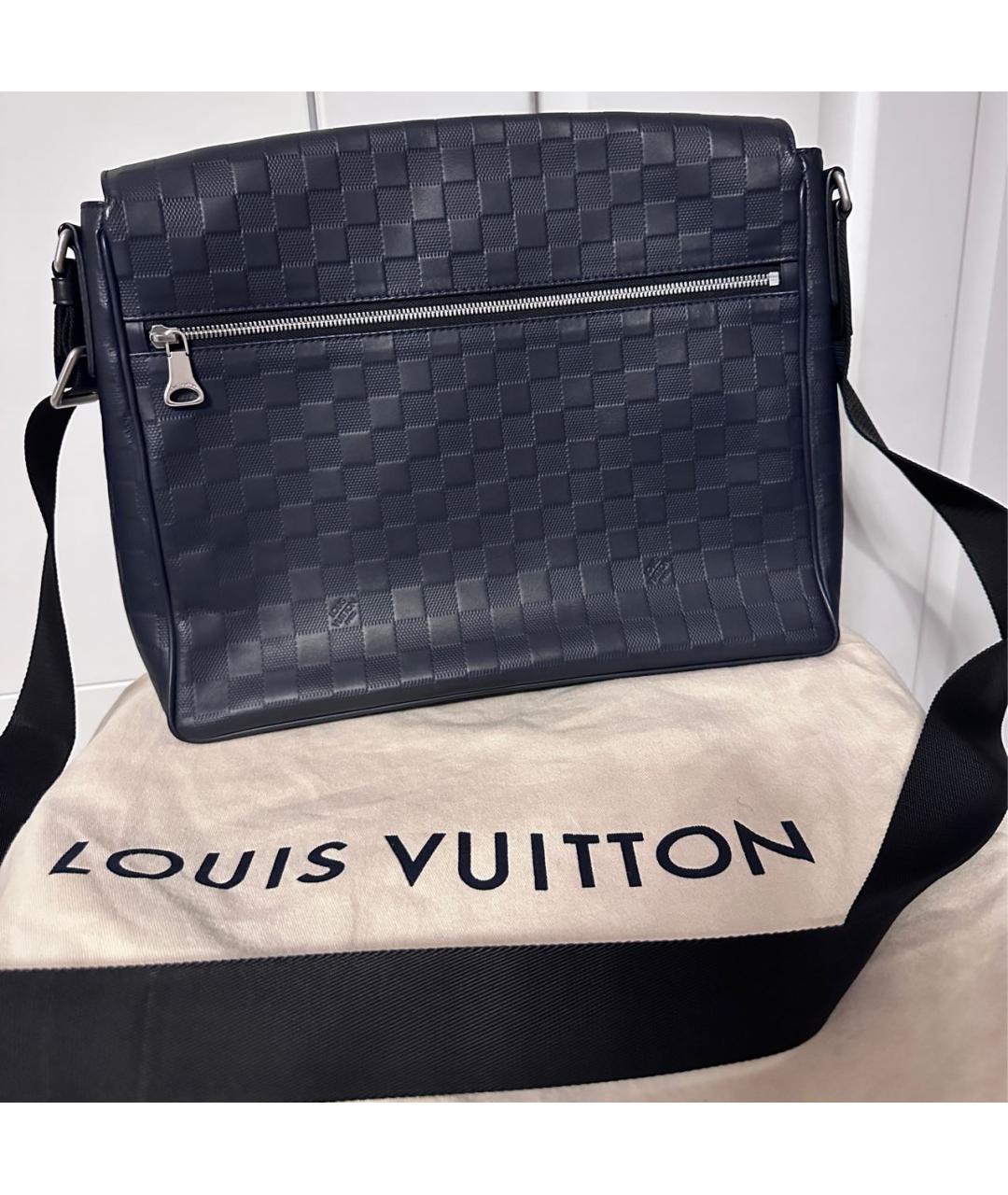 LOUIS VUITTON Синяя кожаная сумка на плечо, фото 2