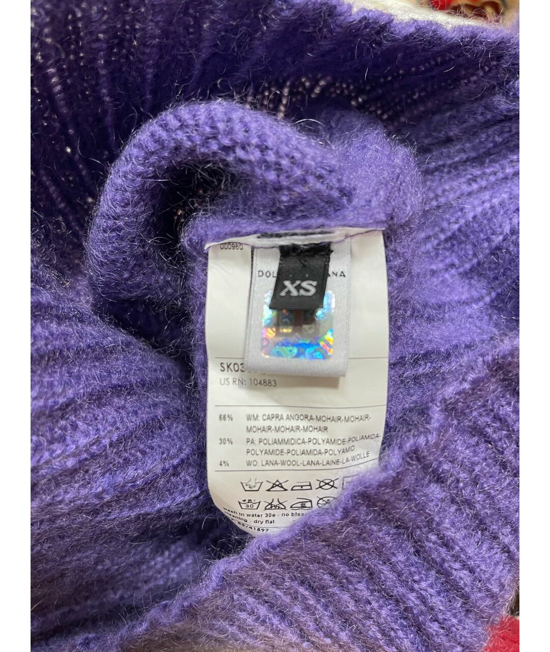 DOLCE&GABBANA Фиолетовый джемпер / свитер, фото 4