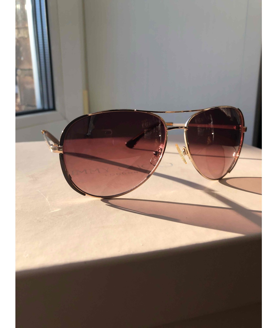 MICHAEL KORS Коричневые металлические солнцезащитные очки, фото 2