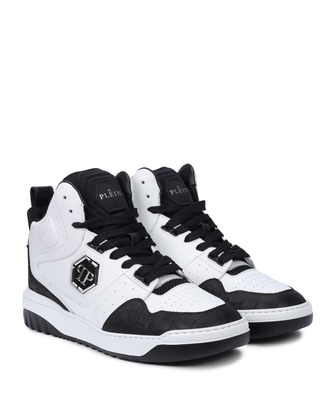 PHILIPP PLEIN Белые высокие кроссовки / кеды, фото 2