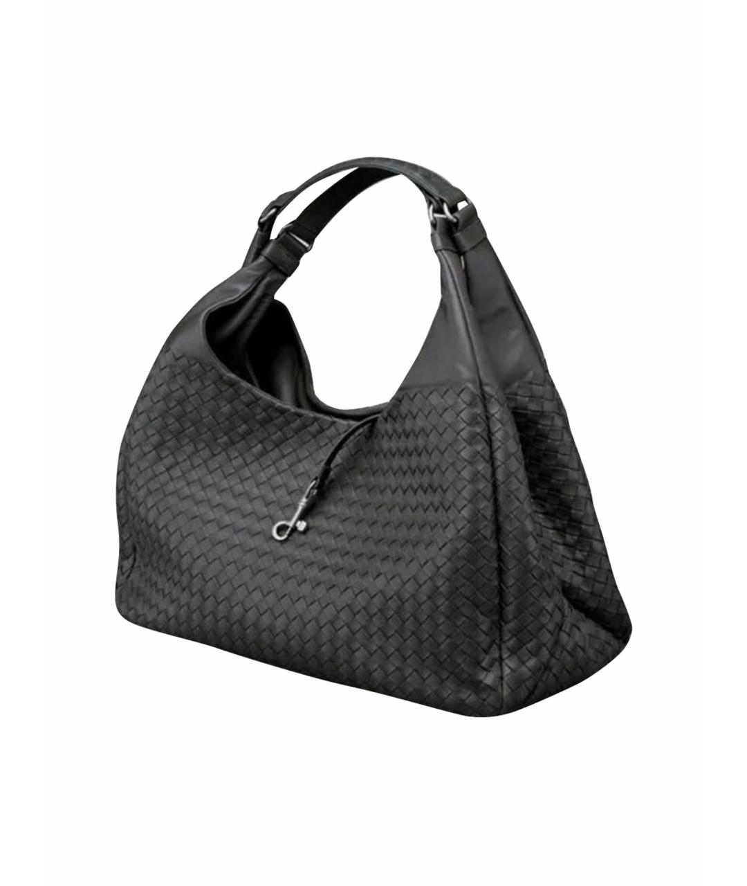 BOTTEGA VENETA Черная кожаная сумка тоут, фото 1